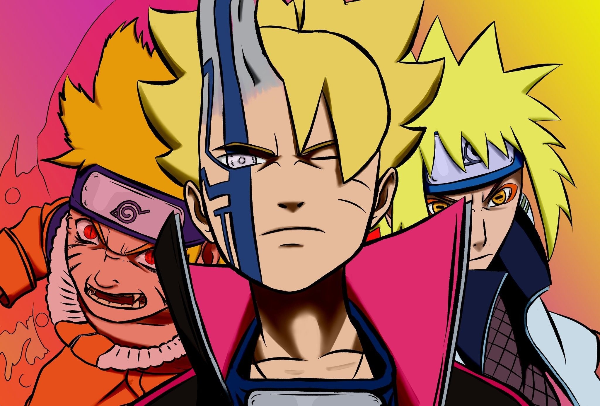 2050x1390 Naruto (Kyubi), Borushiki Y Minato Modo Sabio Sage Mode 4K Of Wallpaper For Andriod, Desktop