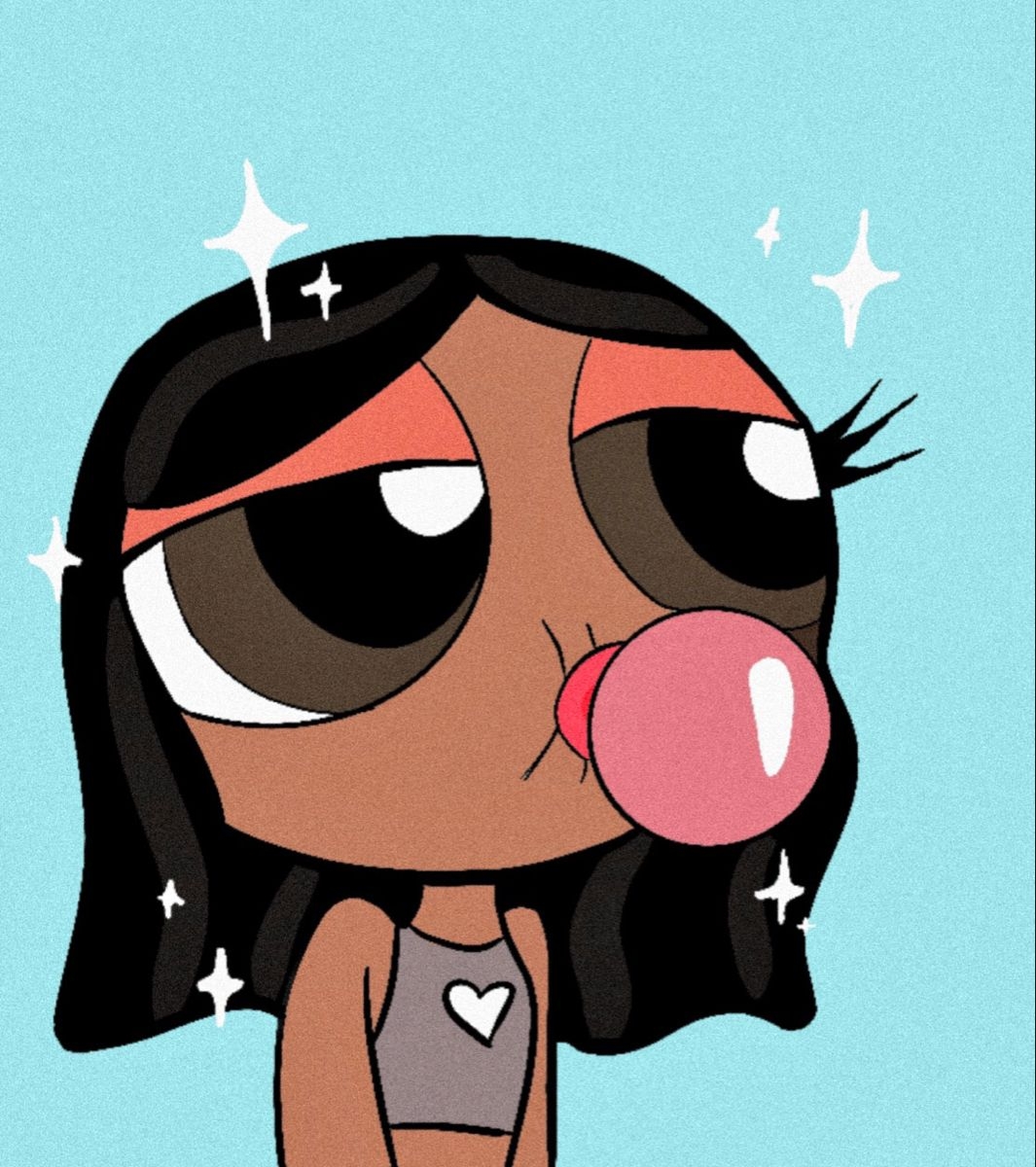 1070x1200 Aesthetic powerpuff girl with black hair. Girls cartoon art, Cute cartoon wallpaper, Black girl cartoon, Phone