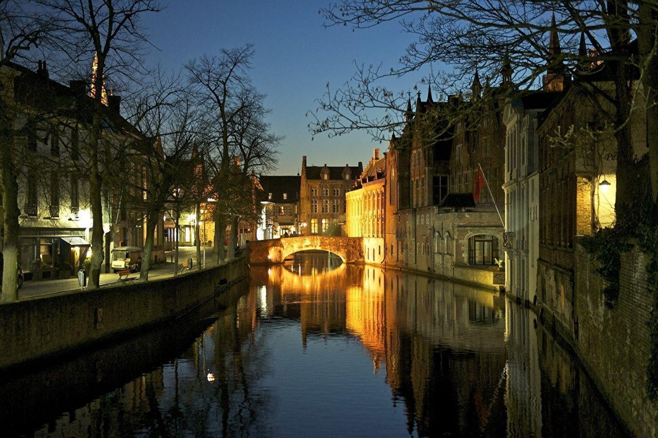 1280x860 Wallpaper Belgium Rivers Houses Bruges Canal Cities download photo, Desktop