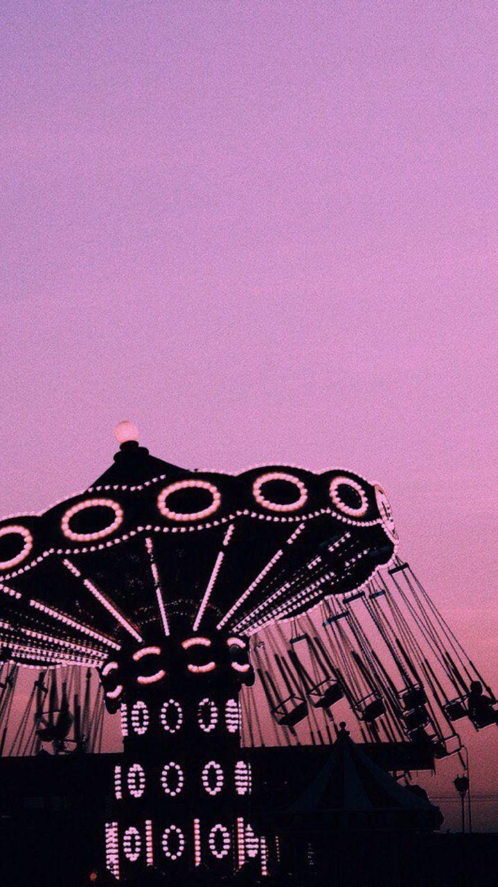 720x1280 aesthetic iphone wallpaper tumblr pink sky adventure park, Phone