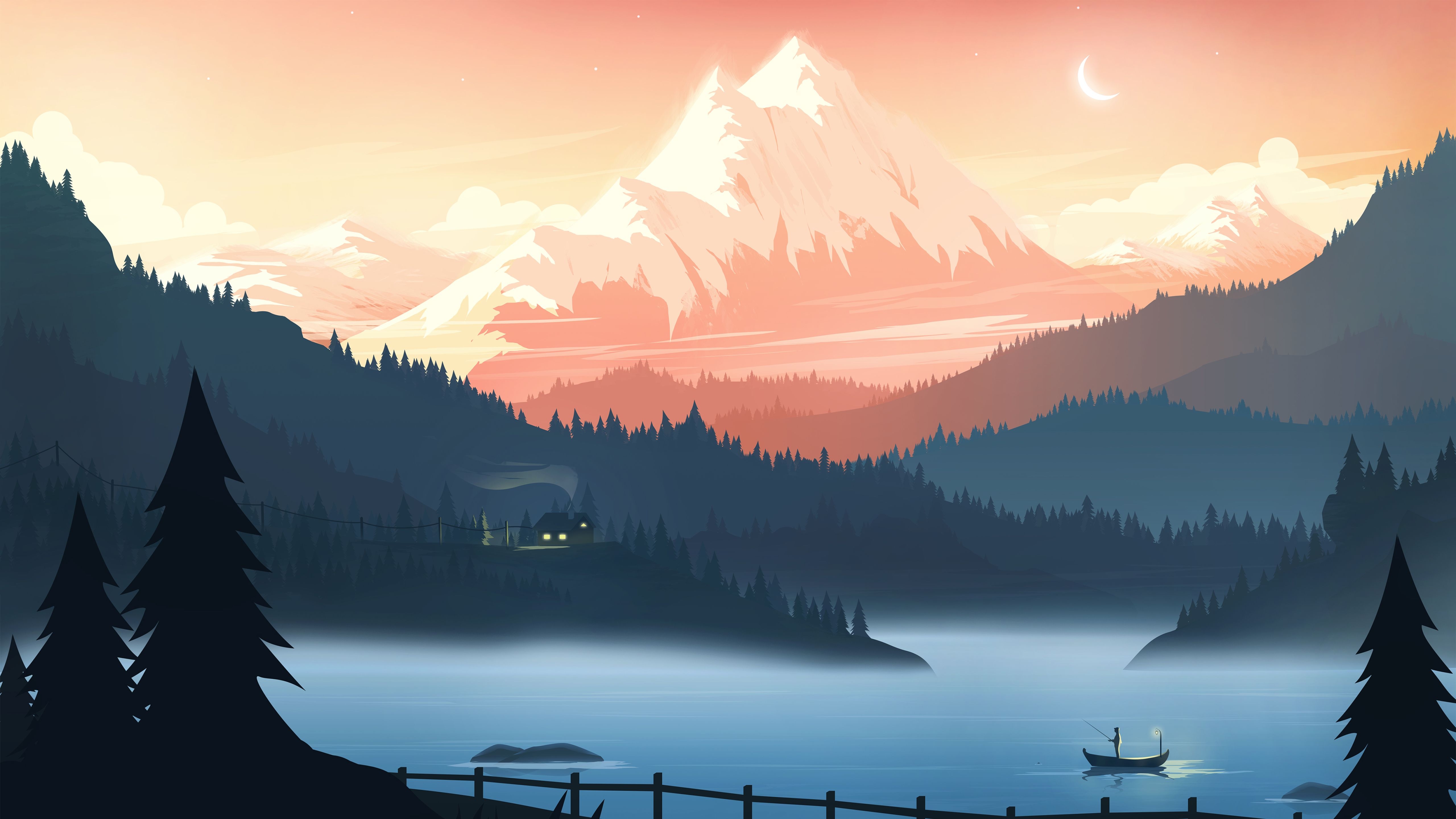 5120x2880 Mountain Retreat 5K Wallpaper, HD Artist 4K Wallpaper, Image, Photo and Background Den. Landscape wallpaper, Scenery wallpaper, Anime scenery wallpaper, Desktop