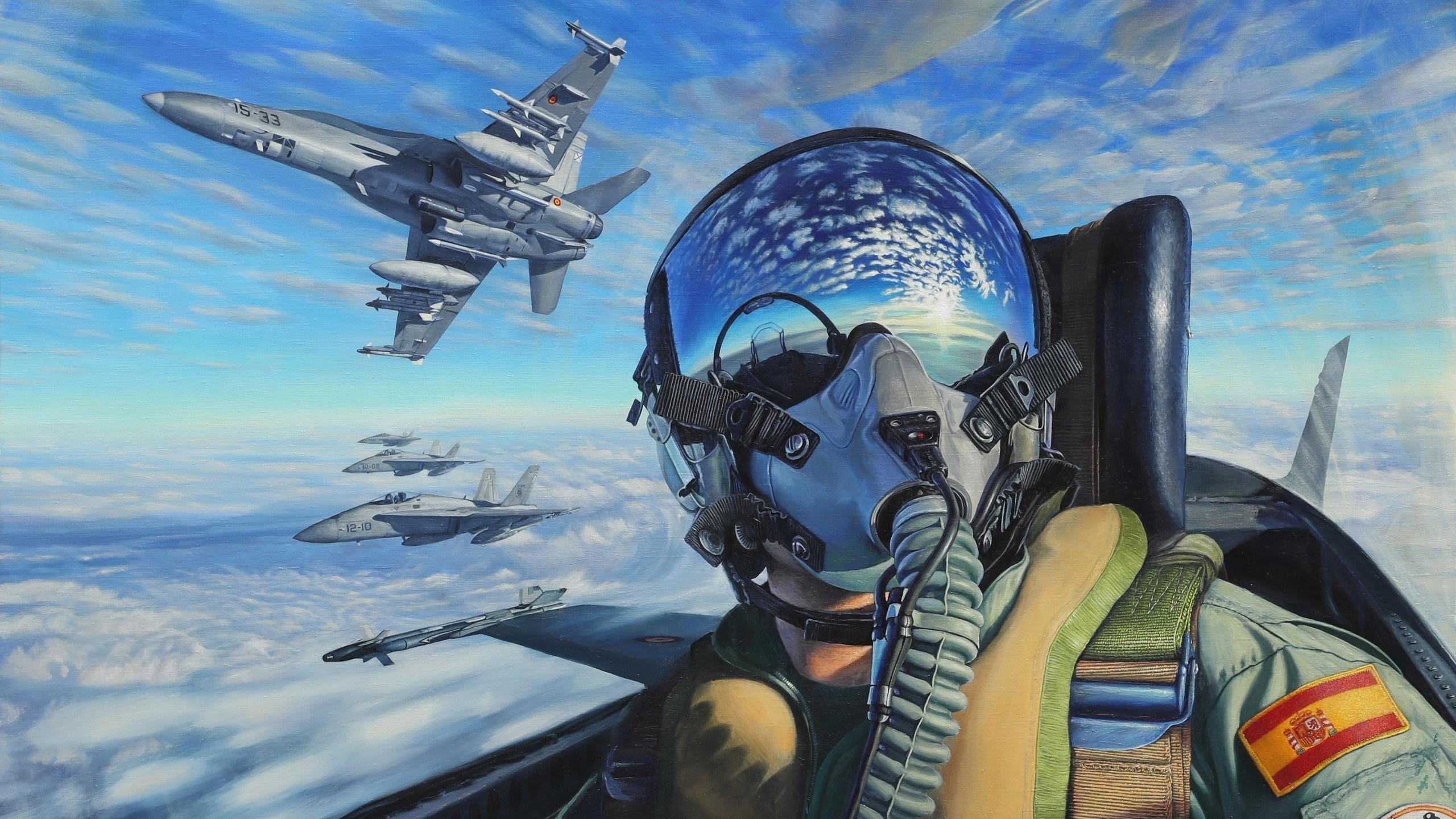 2560x1440 Jet fighter Pilot 4K, Desktop