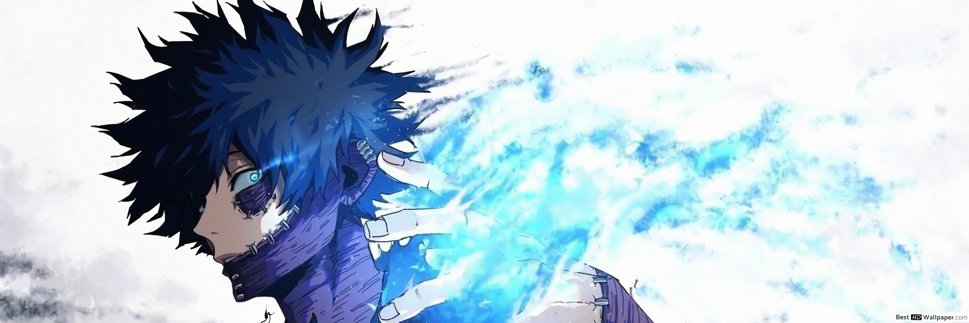 3840x1280 Dabi My Hero Academia HD wallpaper download, Dual Screen