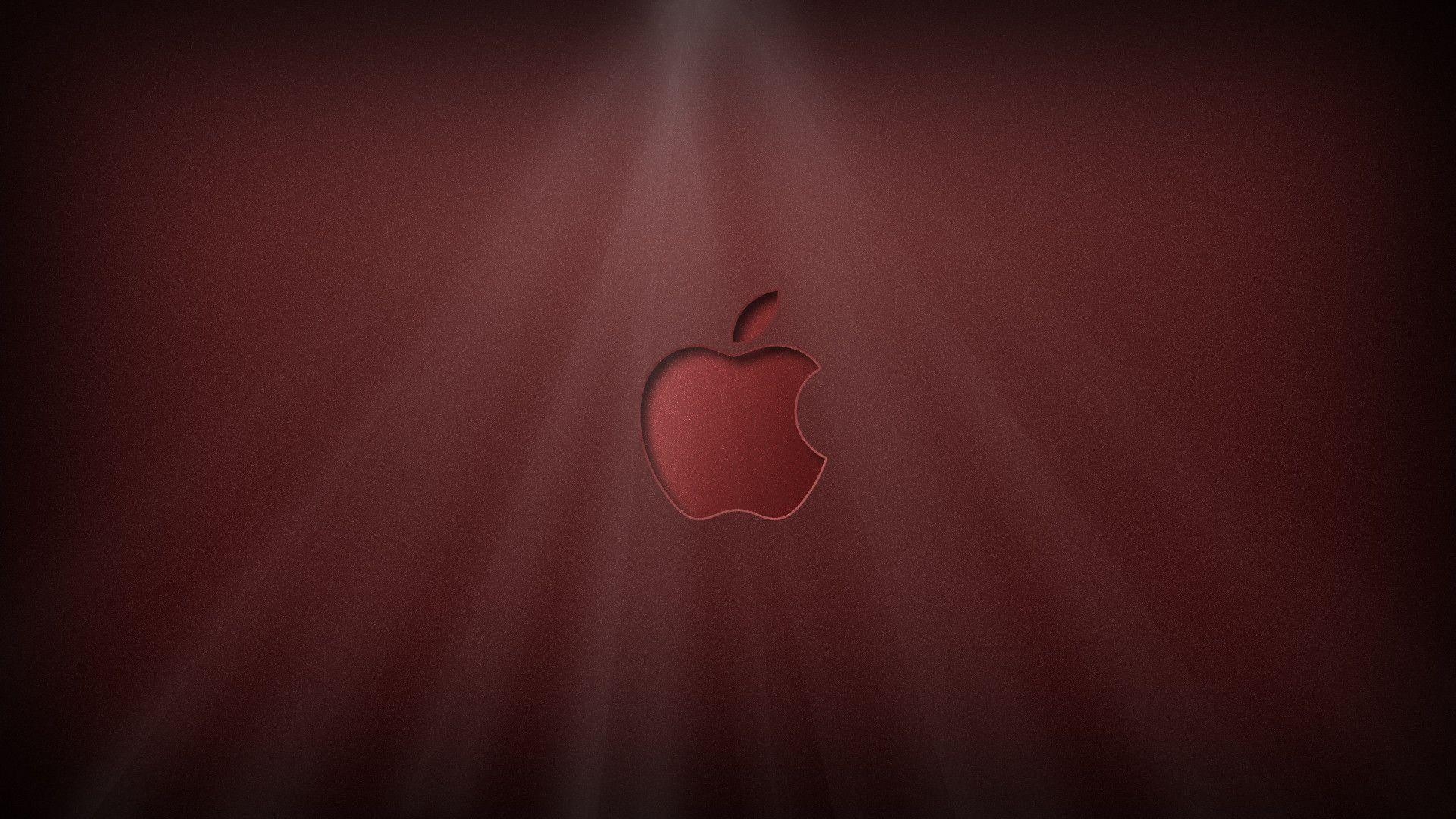 1920x1080 Apple Logo Shiny red, Desktop