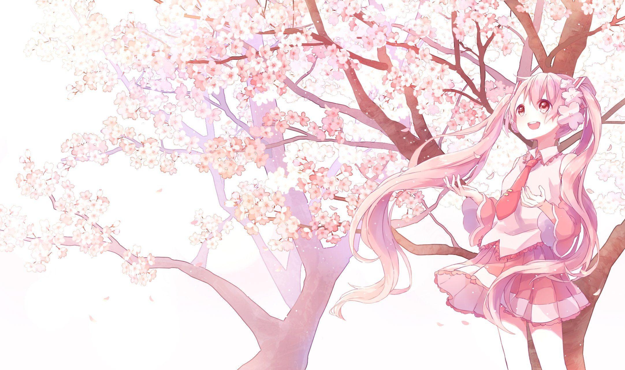 2170x1280 Trees Vocaloid Pink Hatsune, Desktop