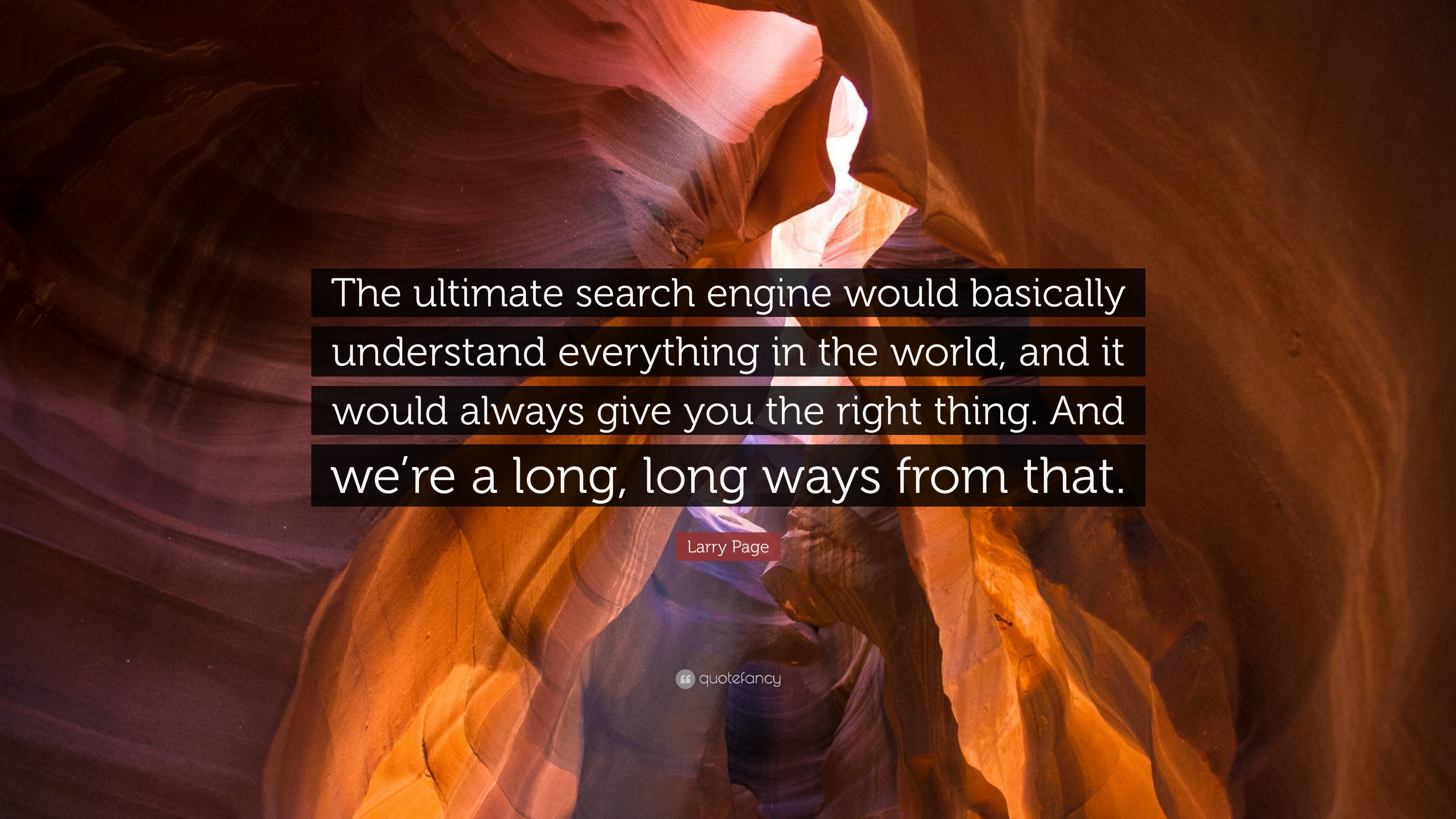 3840x2160 Larry Page Quote: “The ultimate search engine would basically, Desktop