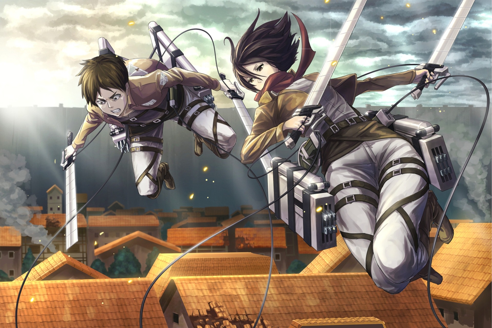 1920x1280 Mikasa And Eren Desktop Wallpaper 24546, Desktop