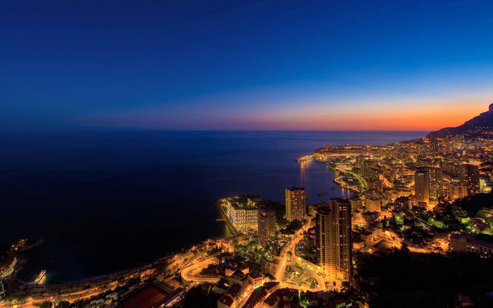 1920x1200 Beautiful Monaco City At Night Wallpaper Deskt Wallpaper, Desktop