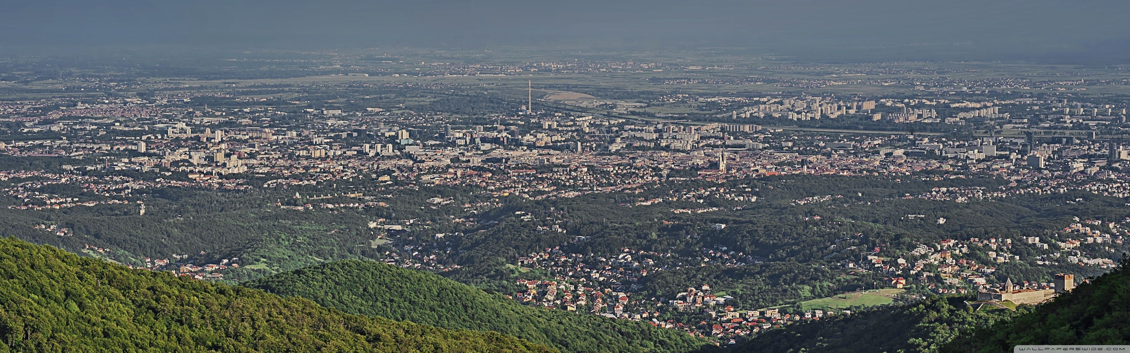 3840x1200 Panorama of Zagreb, Croatia ❤ 4K HD Desktop Wallpaper for • Wide, Dual Screen