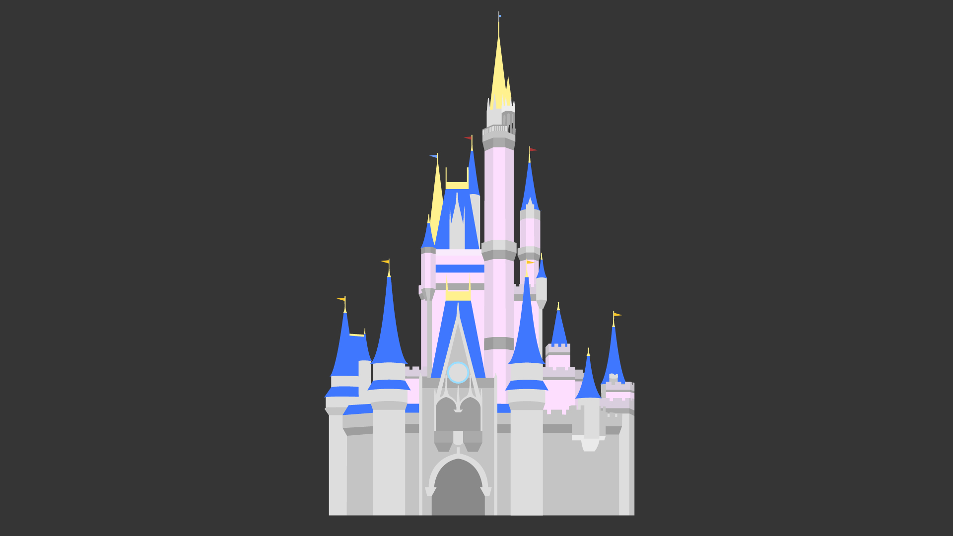 1920x1080 Minimalist Disney Castle Wallpaper Free Minimalist Disney Castle Background, Desktop