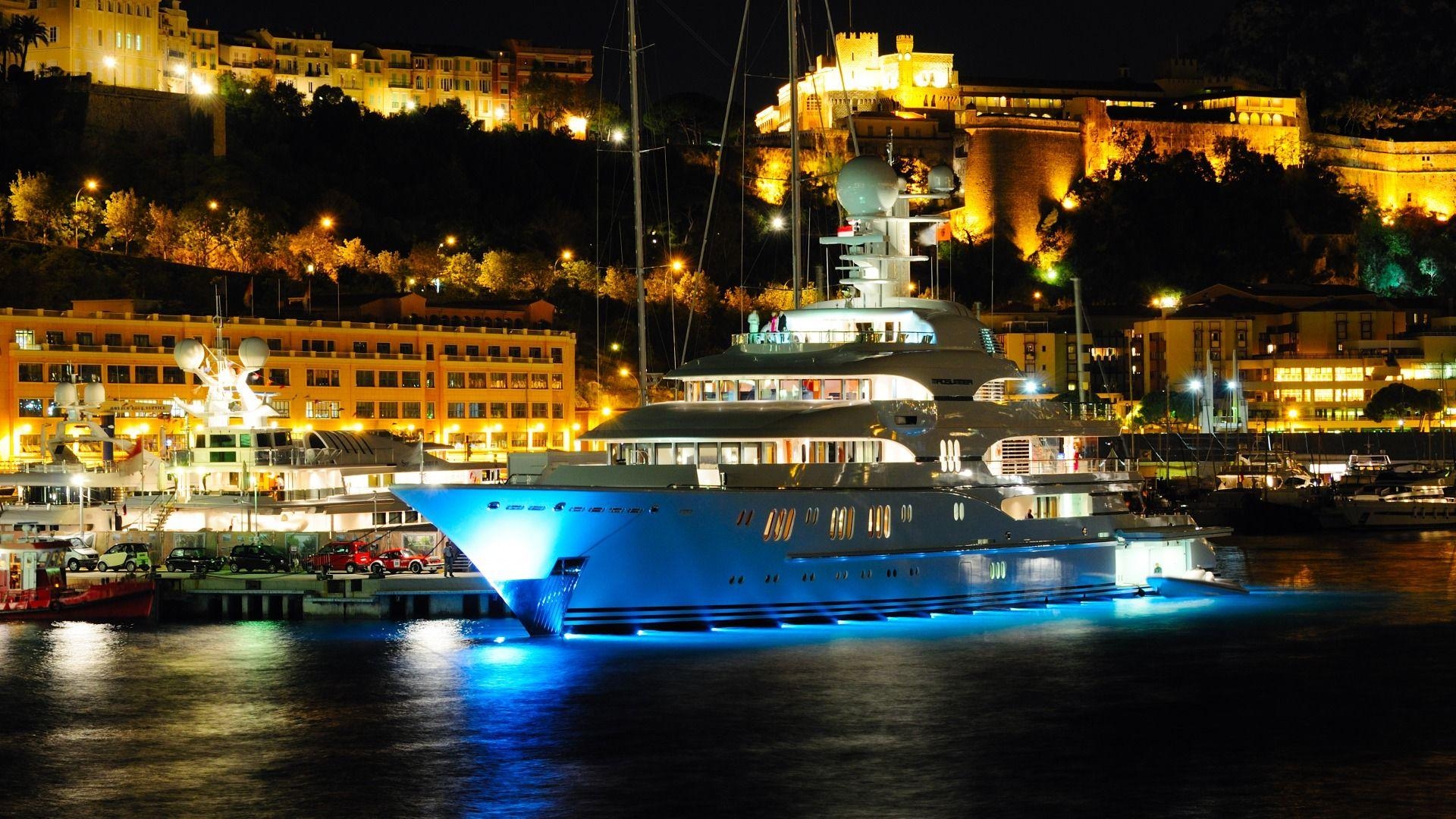 1920x1080 Download wallpaper city, yacht, port, Monaco, Monaco, Hercules, Desktop