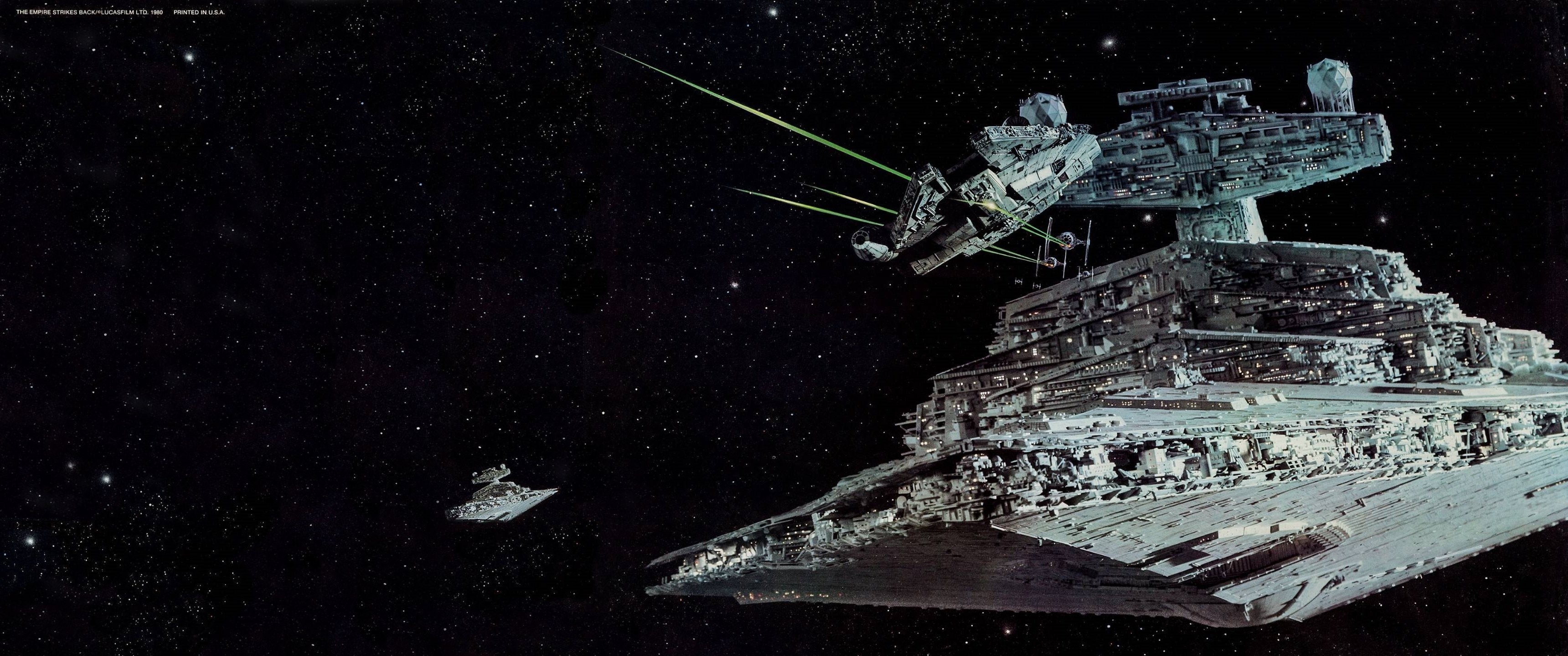 3440x1440 Original 21:9 Empire Strikes Back poster [], Dual Screen