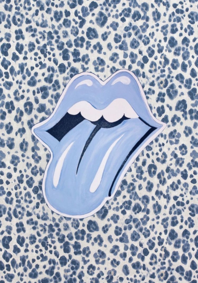 750x1080 blue rolling stones with cheetah print. Preppy wallpaper, Baby blue wallpaper, Cute blue wallpaper, Phone