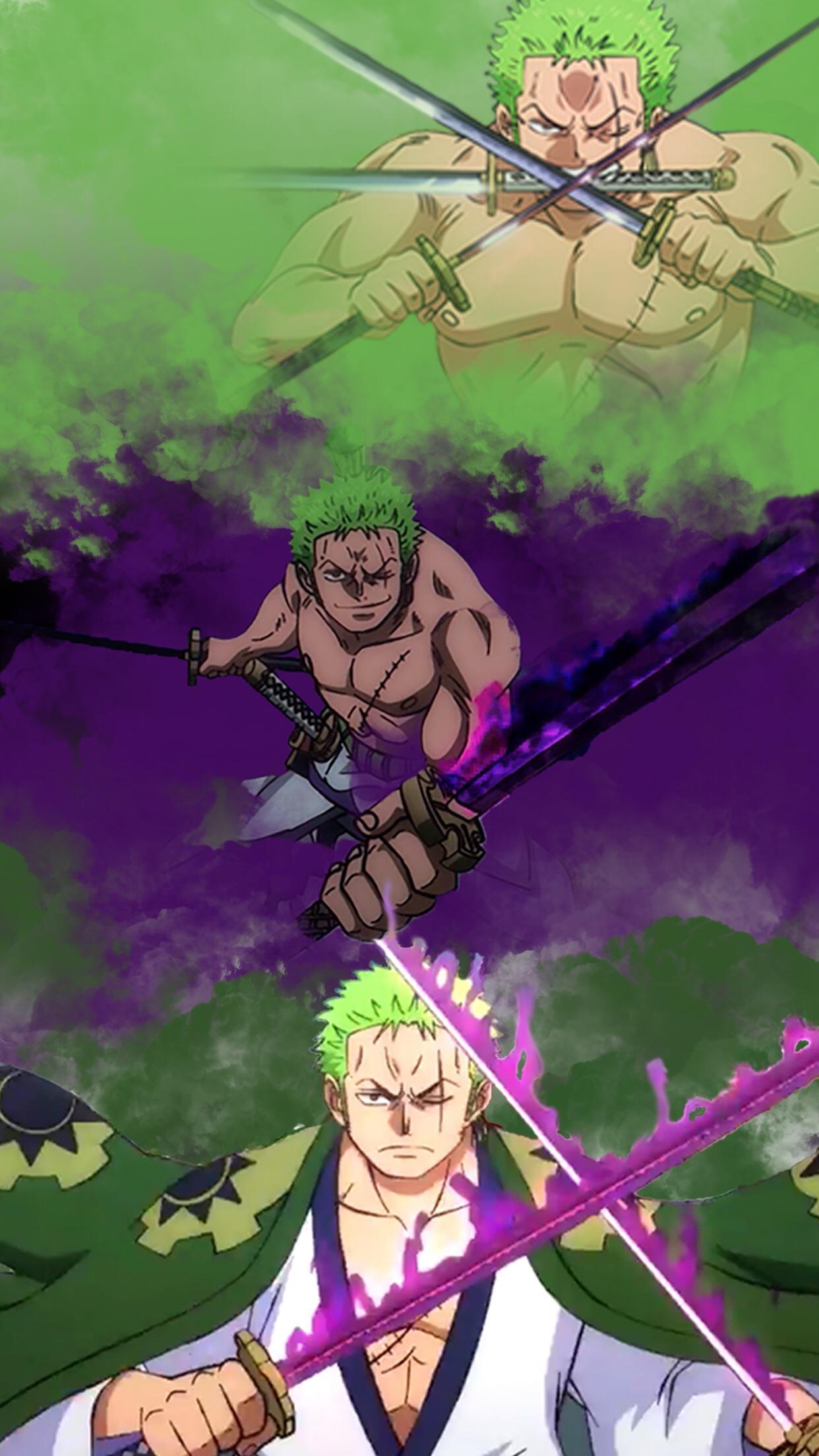 1250x2210 wano Zoro (iPhone) wallpaper, just did a quick variation, Phone