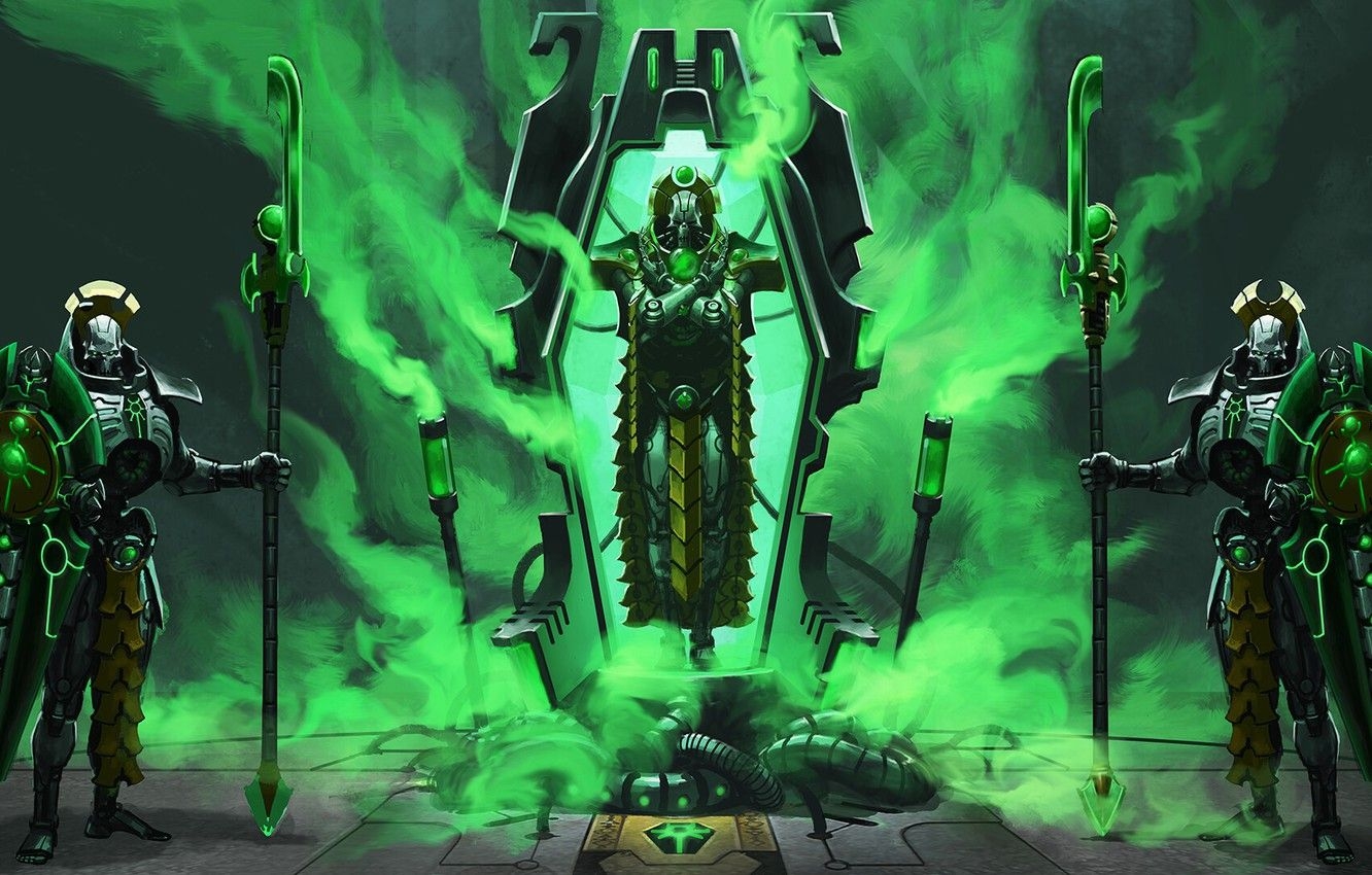 1340x850 Wallpaper Necrons, guards, awakening, Warhammer, necrons, Lord, Desktop