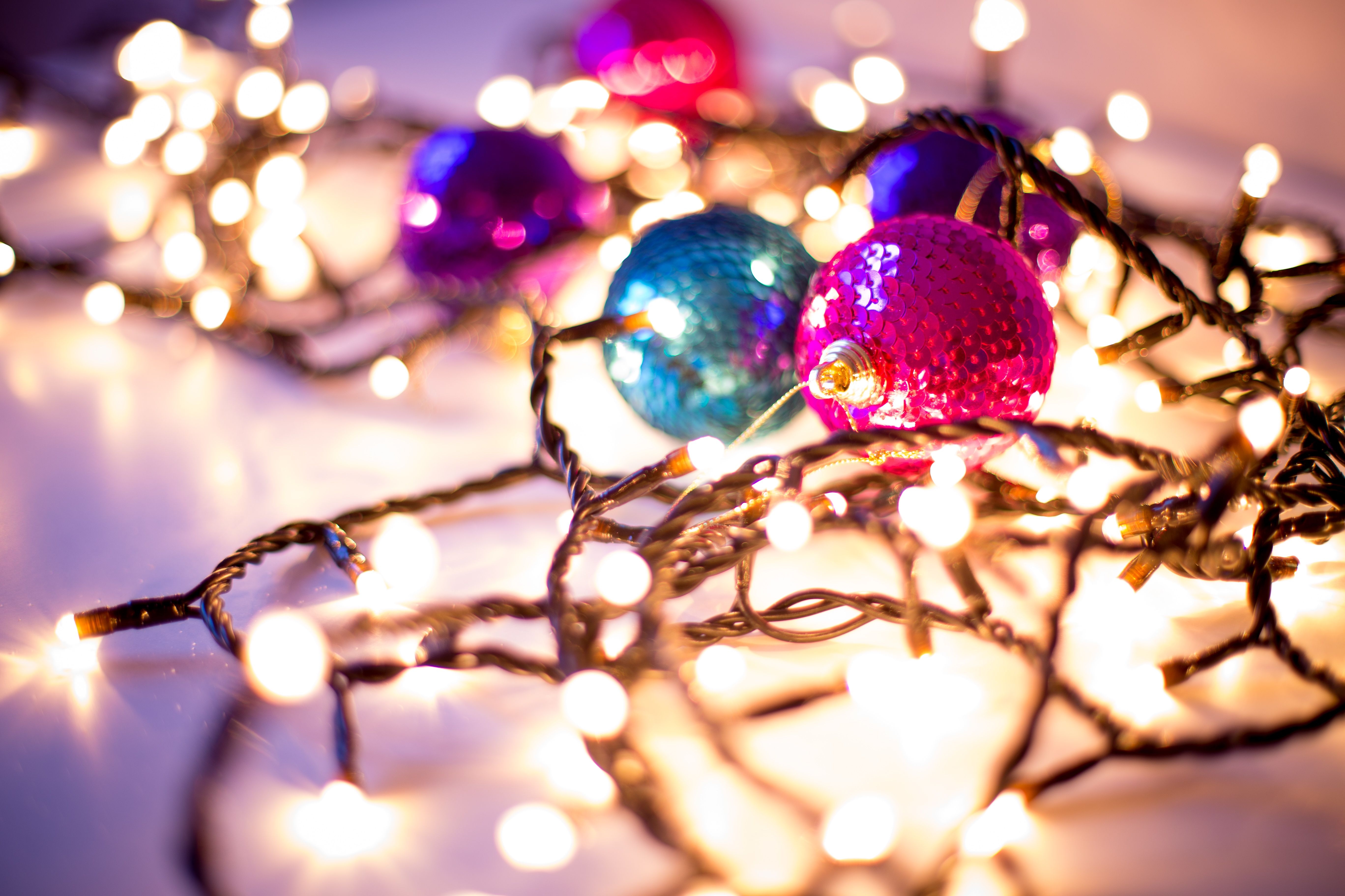 5480x3650 Gorgeous Christmas & Holiday Themed Bokeh Wallpaper, Desktop