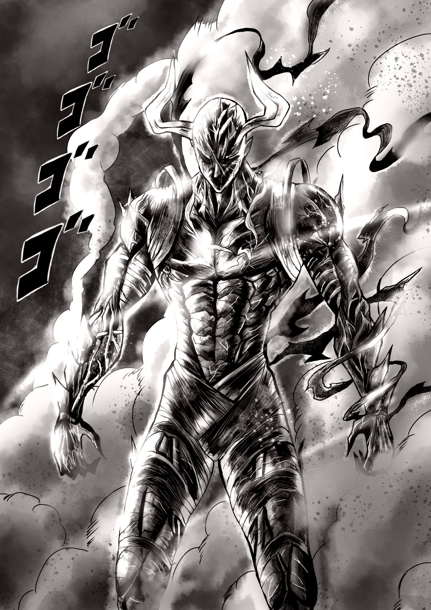 1450x2050 Honoeka a Manga Page: Awakened Garou (Original design)-Punch Man via #OnePunchMan #anime #ワンパンマン, Phone