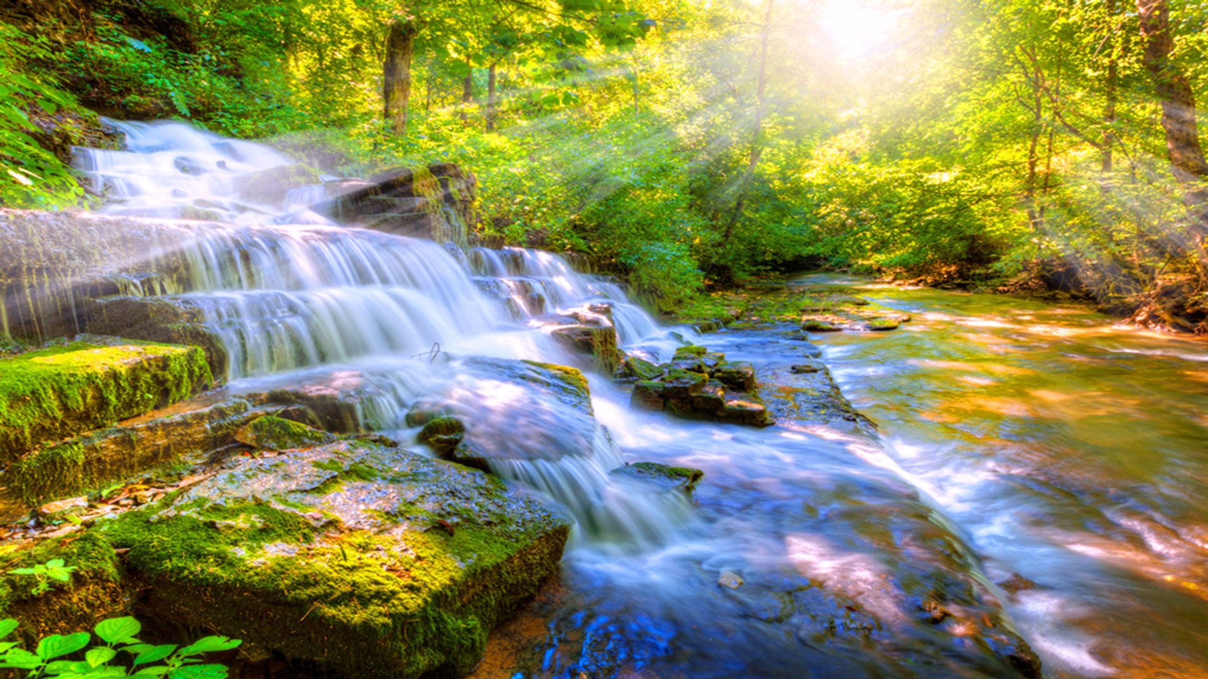 3840x2160 nature. Running Brook Nature 4K Wallpaper. Free 4K Wallpaper, Desktop