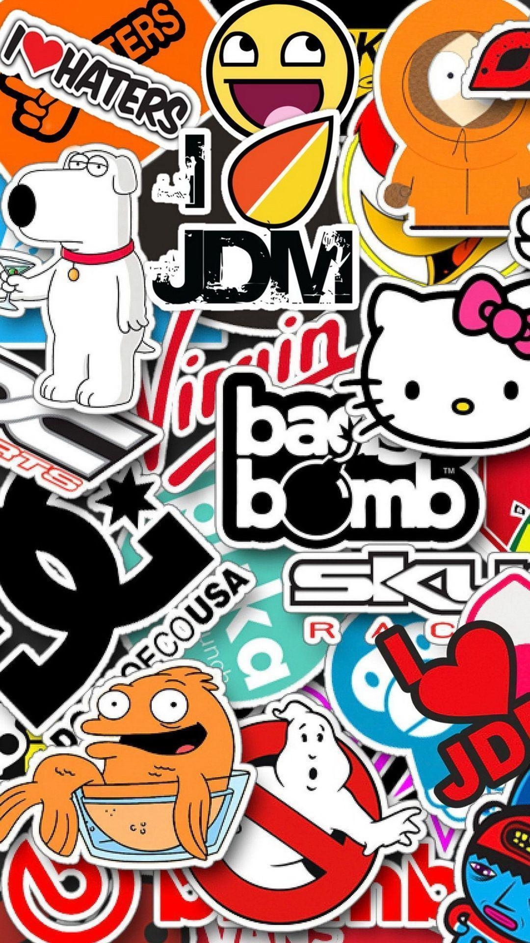 1080x1920 Download stickerbomb 1080 x 1920 Wallpaper, Phone