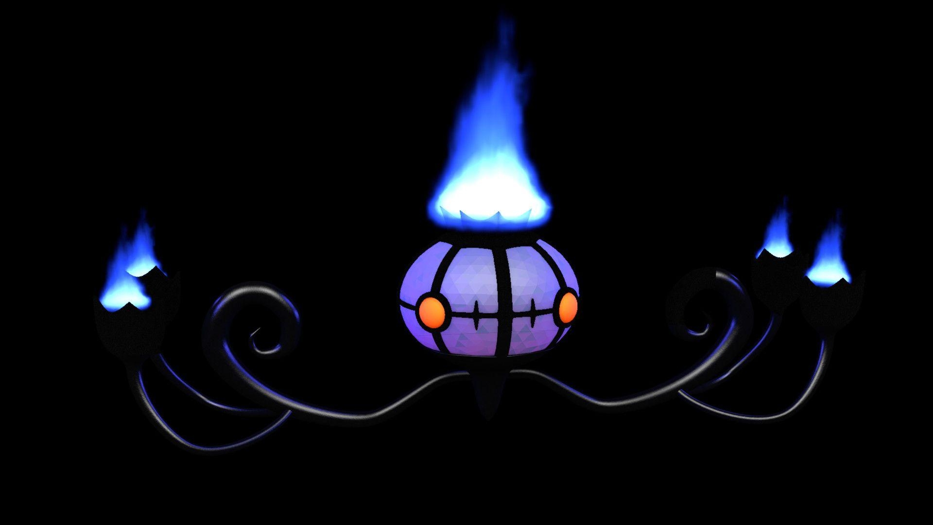 1920x1080 FanArt Pokemon Chandelure, Vítor Tavares, Desktop