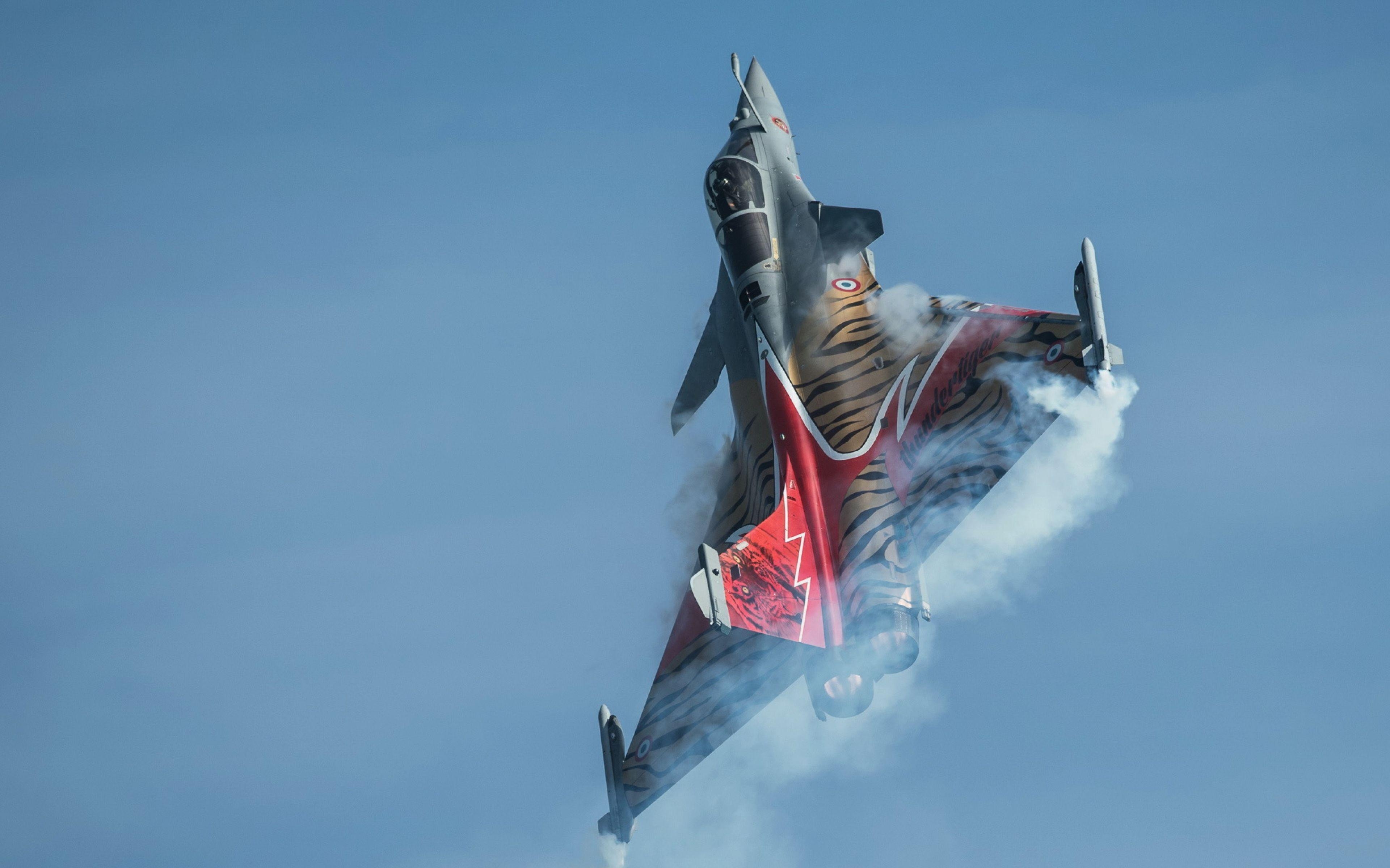 3840x2400 HD Background Dassault Rafale Tiger Indian Air Force Stunt Air, Desktop