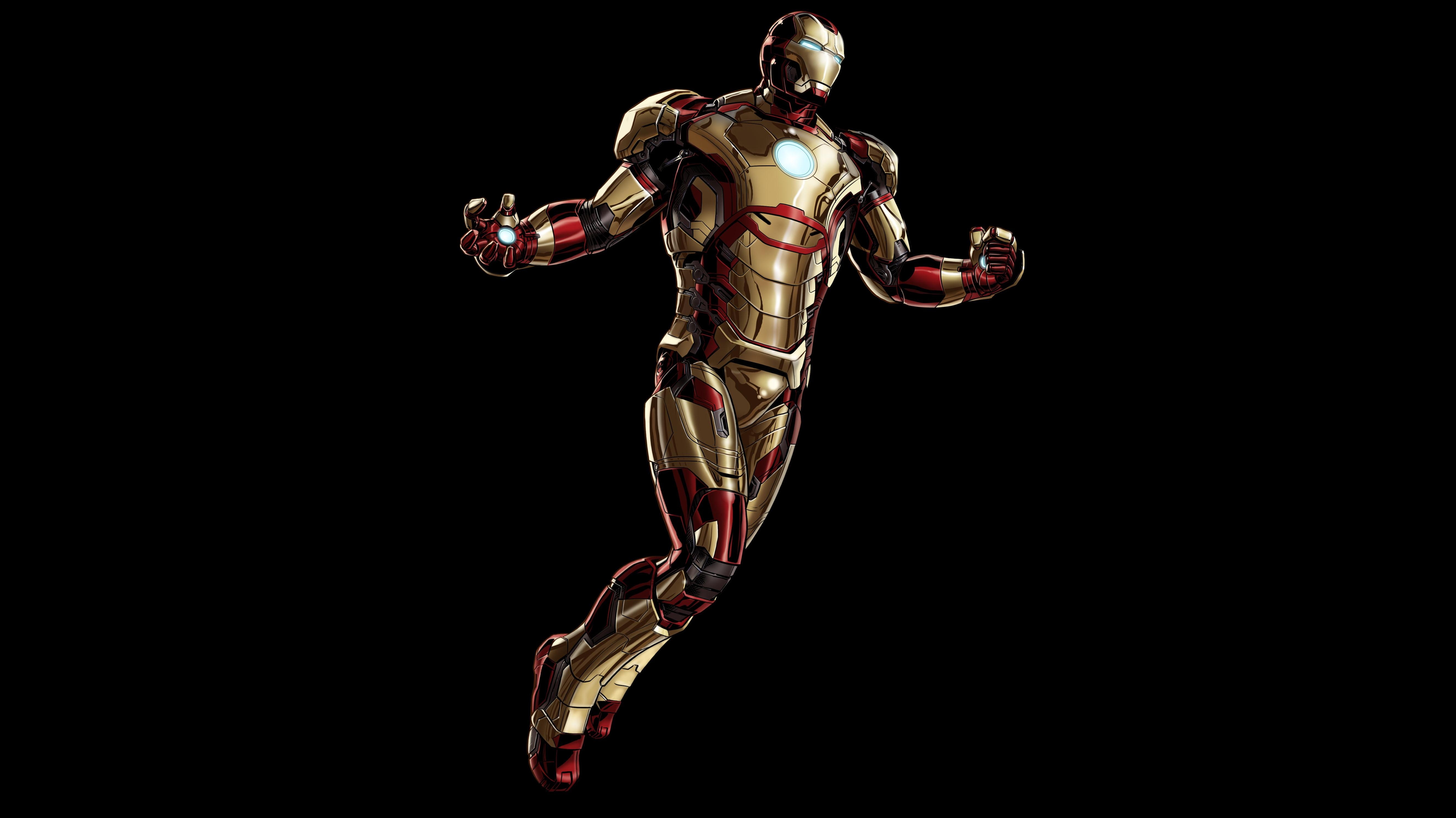 5300x2990 HD wallpaper: Iron Man, Minimal, Dark background, HD, 5K. Wallpaper, Desktop