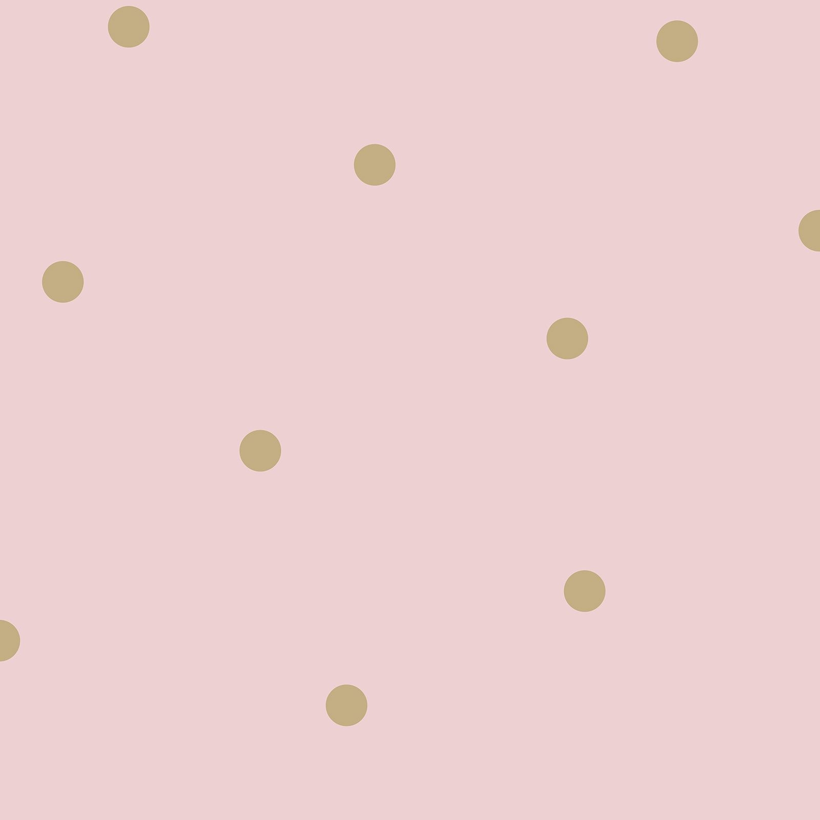 1600x1600 Dotty Wallpaper Pink / Gold Decor 12604 Polka Dot online, Phone