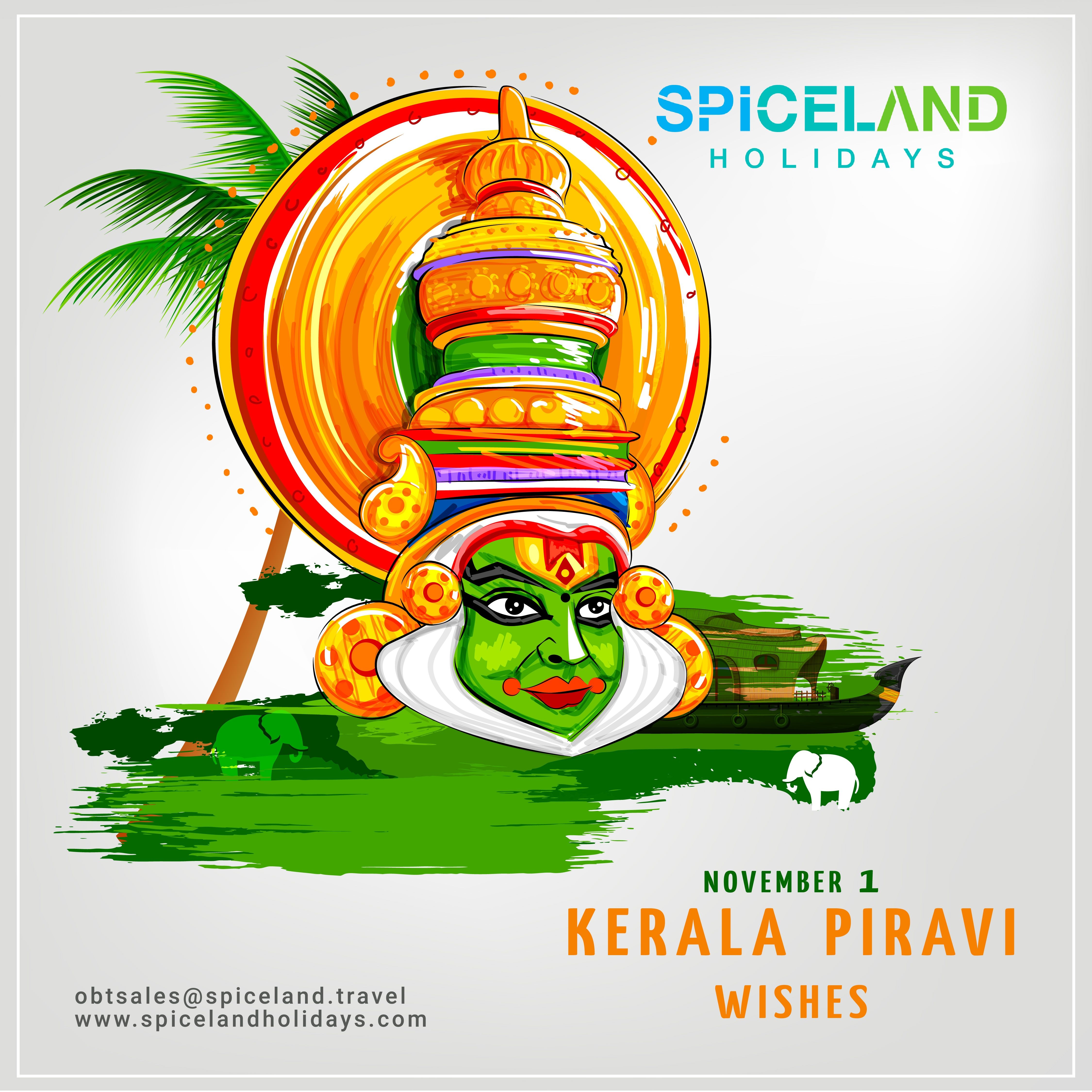 4500x4500 Today November 61 st anniversary of the creation of Kerala state. Spiceland Holidays wishi. Art drawings sketches simple, Holiday wishes, Art drawings sketches, Phone