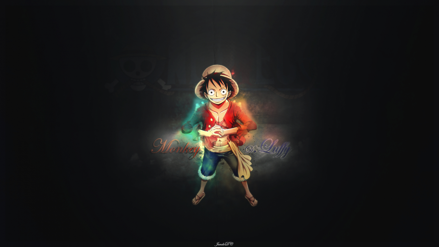 1540x870 Free download Monkey D Luffy in Black HD Wallpaper Monkey D Luffy, Desktop