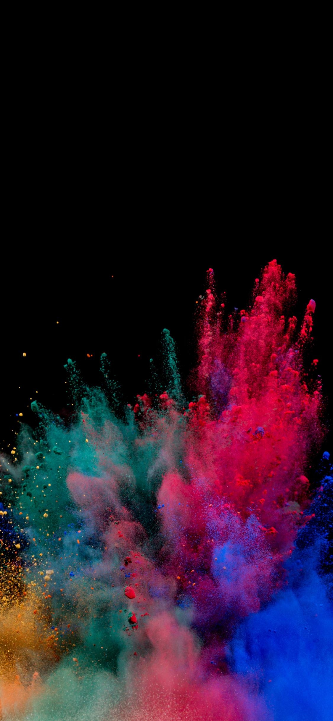 1130x2440 Download  wallpaper colors, blast, explosion, colorful, Phone