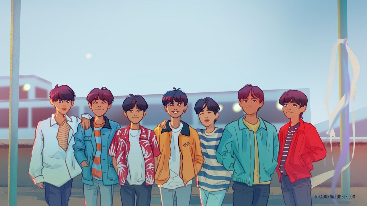 1280x720 BTS Anime Desktop Wallpaper Free BTS Anime Desktop, Desktop