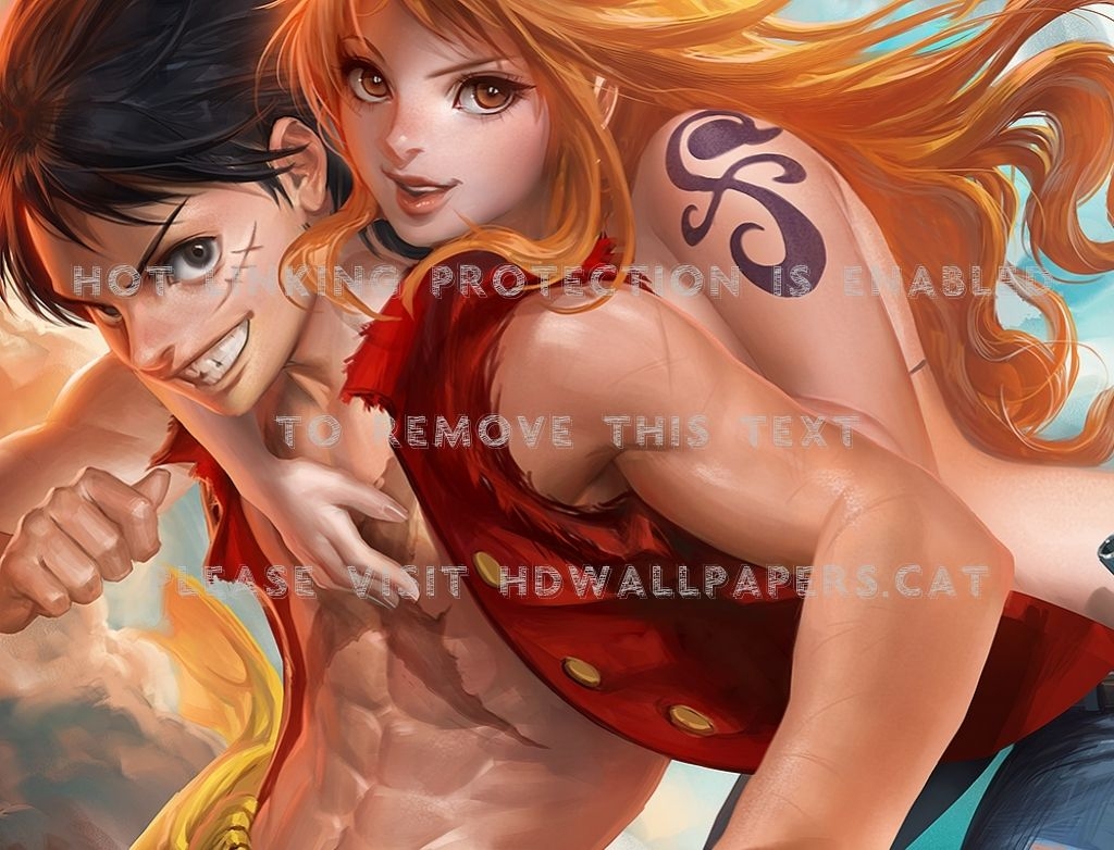 1030x790 one piece nami monkey d luffy anime tattoo, Desktop