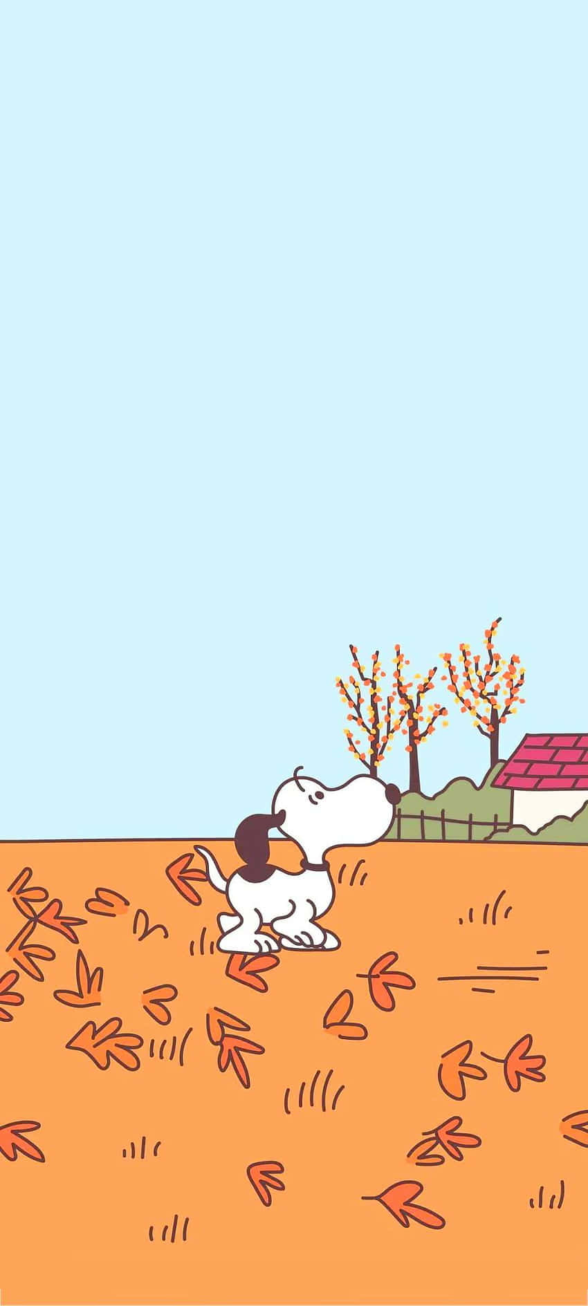 850x1890 Snoopy Autumn Wallpaper, Phone