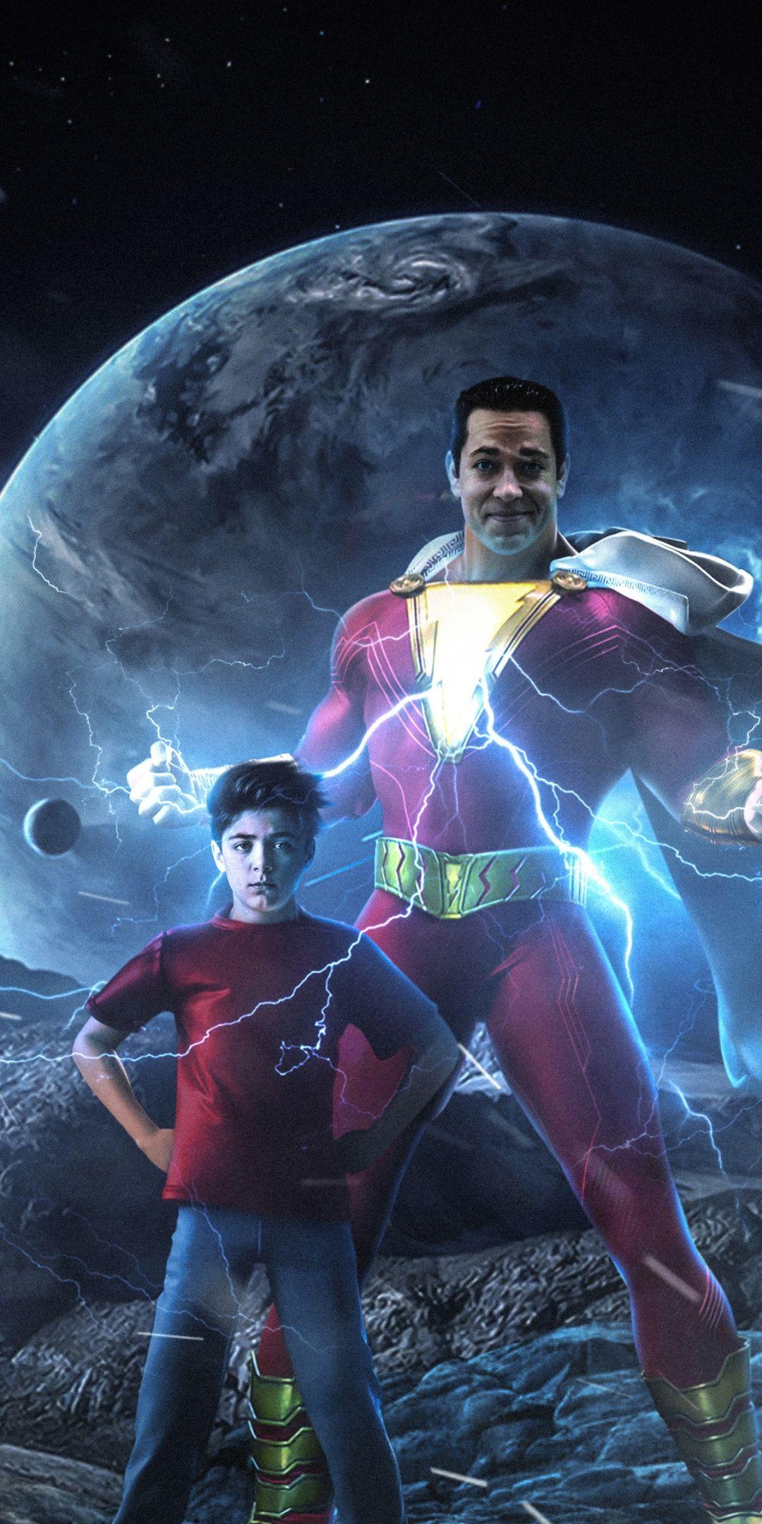 1080x2160 Shazam!, superhero, dc studio,  wallpaper. Movie, Phone