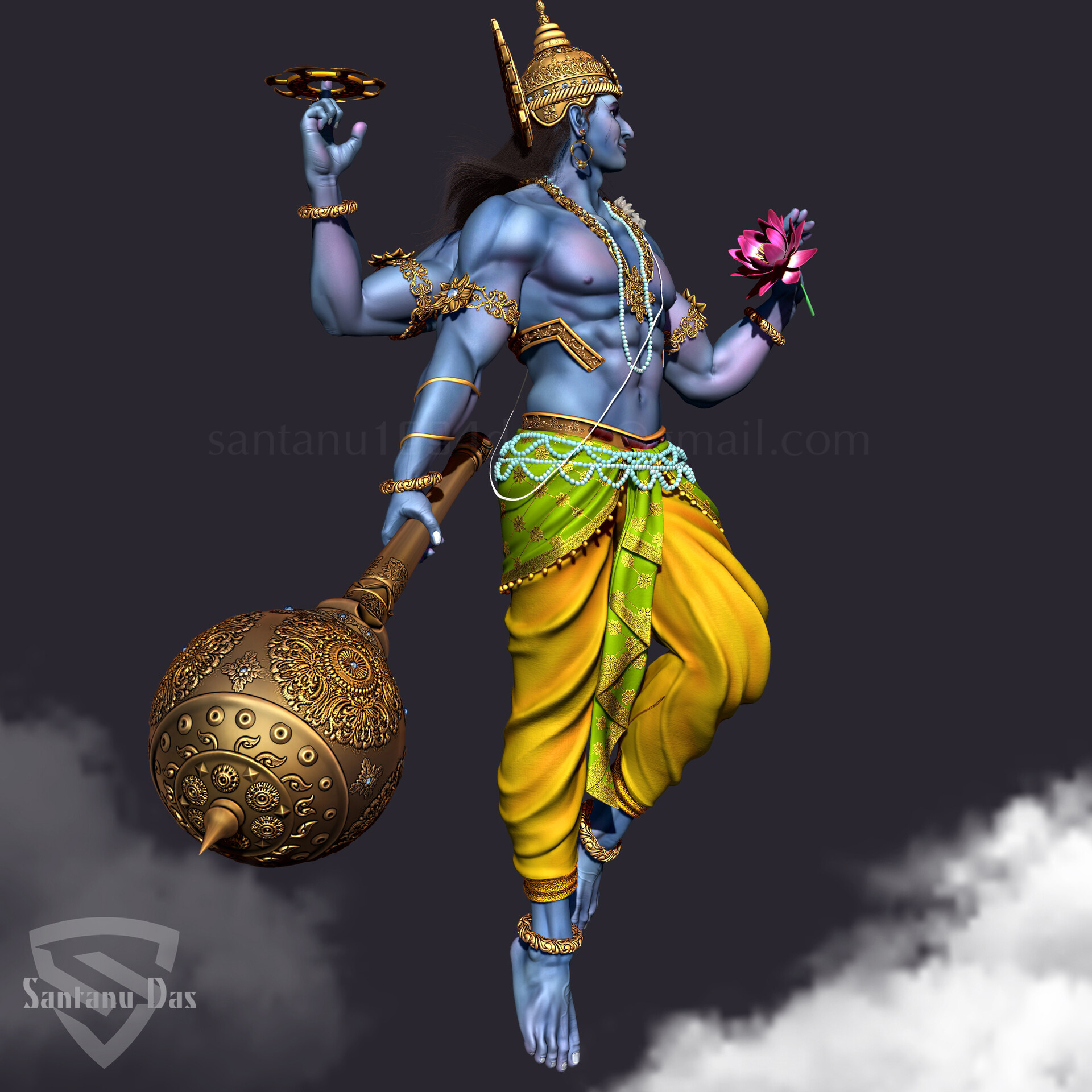 1920x1920 Lord Vishnu, Phone