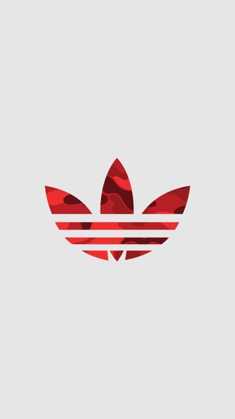 750x1340 Red Adidas Wallpaper, Phone