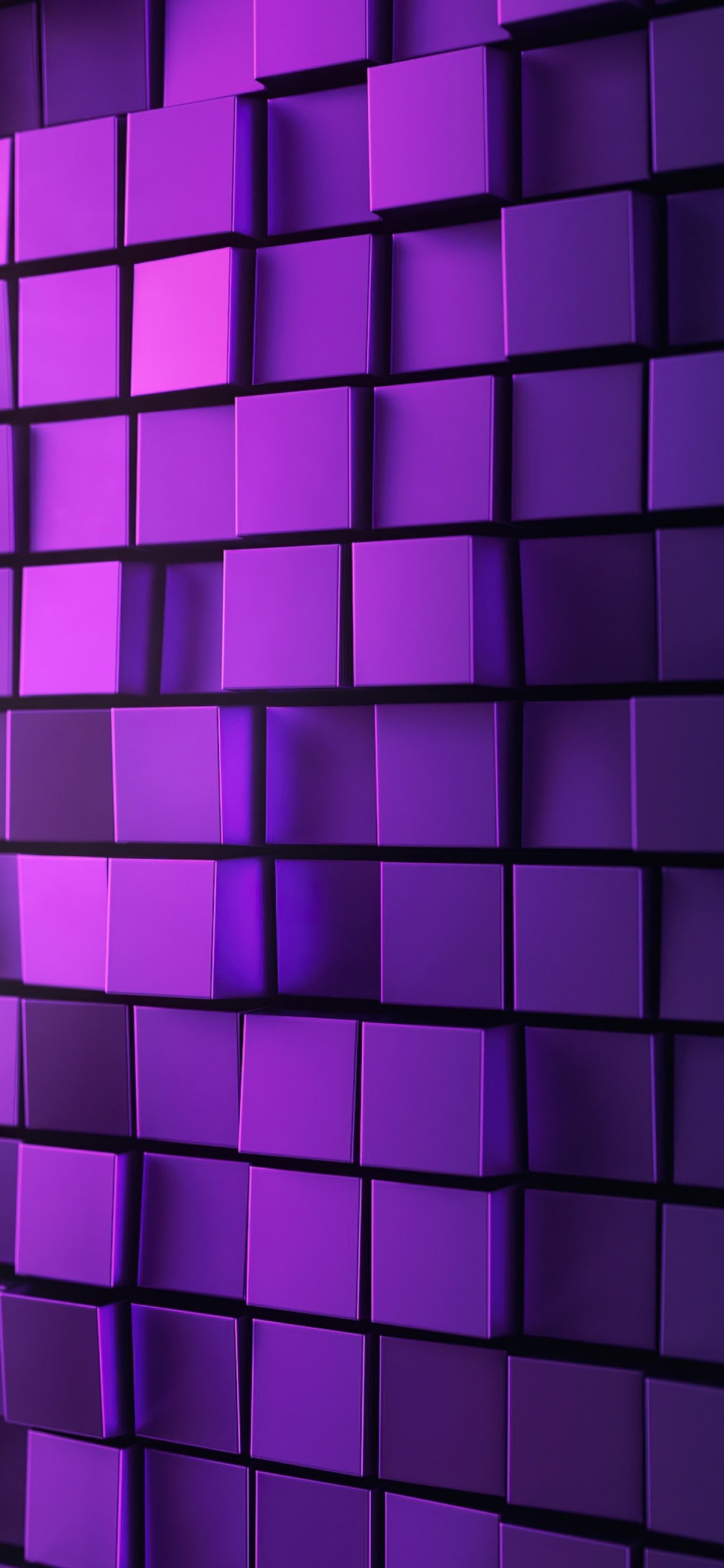 1250x2690 3D background Wallpaper 4K, Squares, Purple light, Metal, Aesthetic, Abstract, Phone