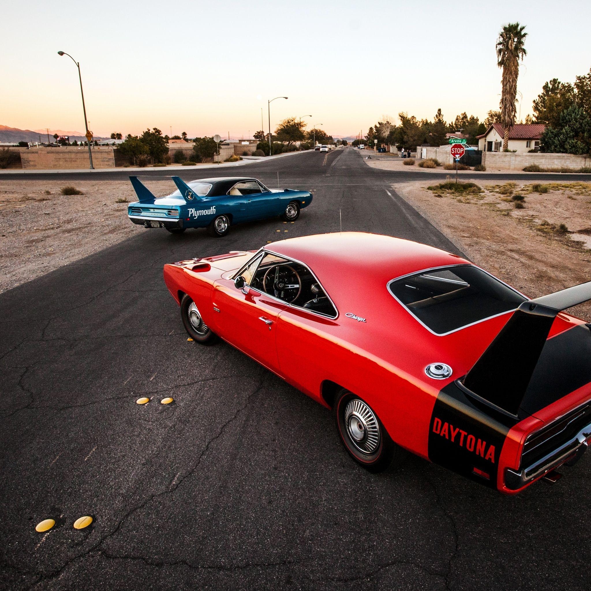 2050x2050 Download Wallpaper  Dodge charger daytona, Rear view, Phone