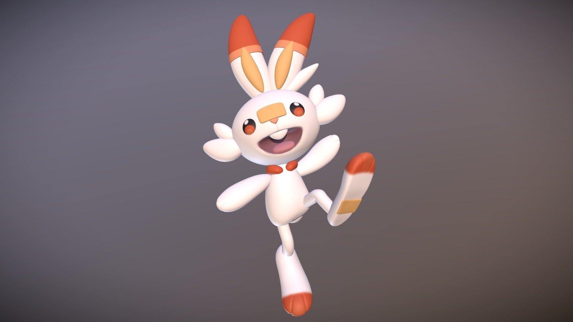 1920x1080 Scorbunny Free 3D model by Eddy Estopiñán Cybuster, Desktop