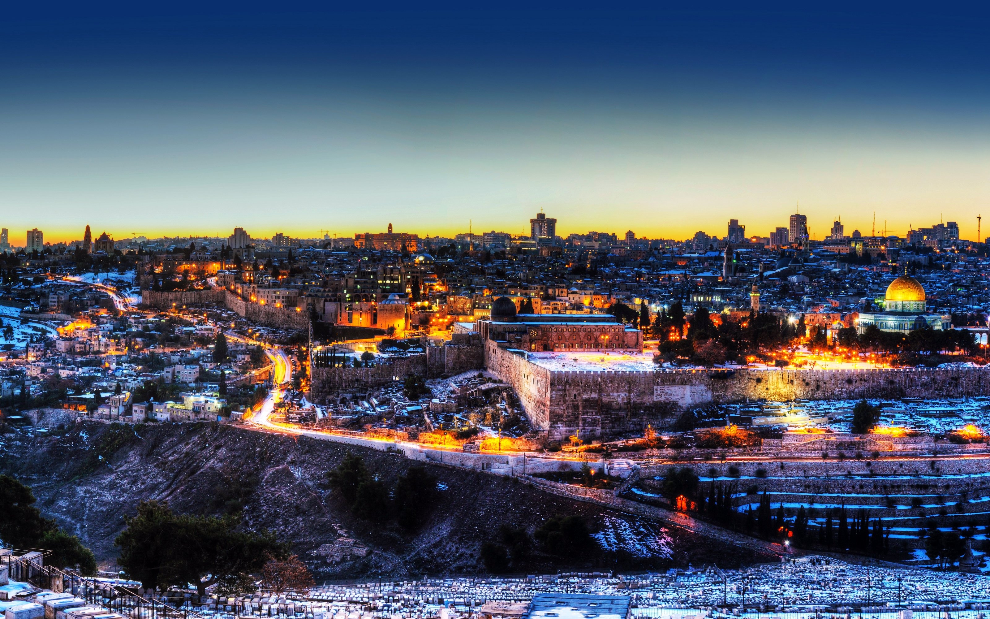 3200x2000 Koleksi Wallpaper Jerusalem Night, Desktop