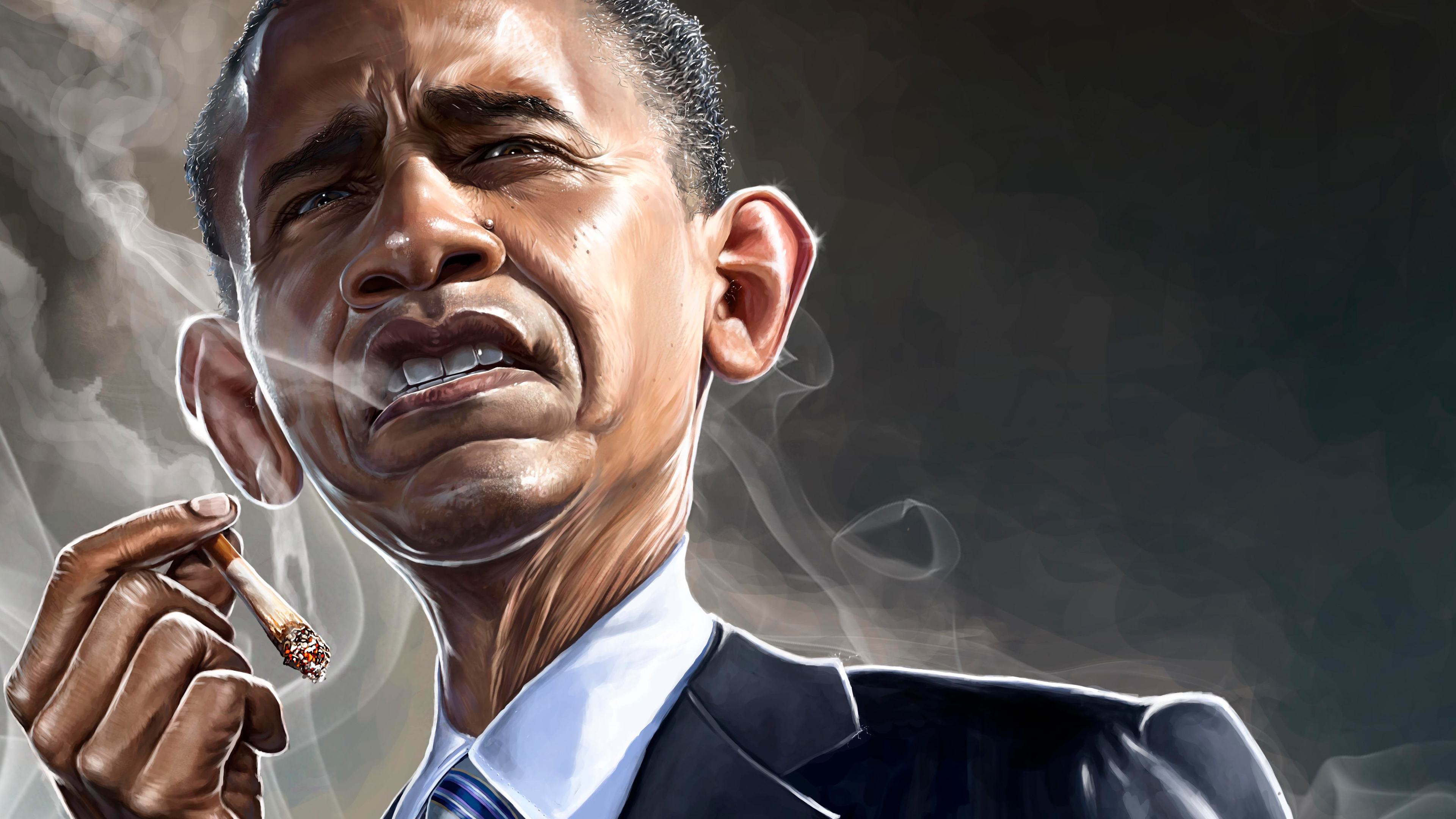 3840x2160 Wallpaper 4k Barack Obama Smoking 4k Wallpaper, Desktop