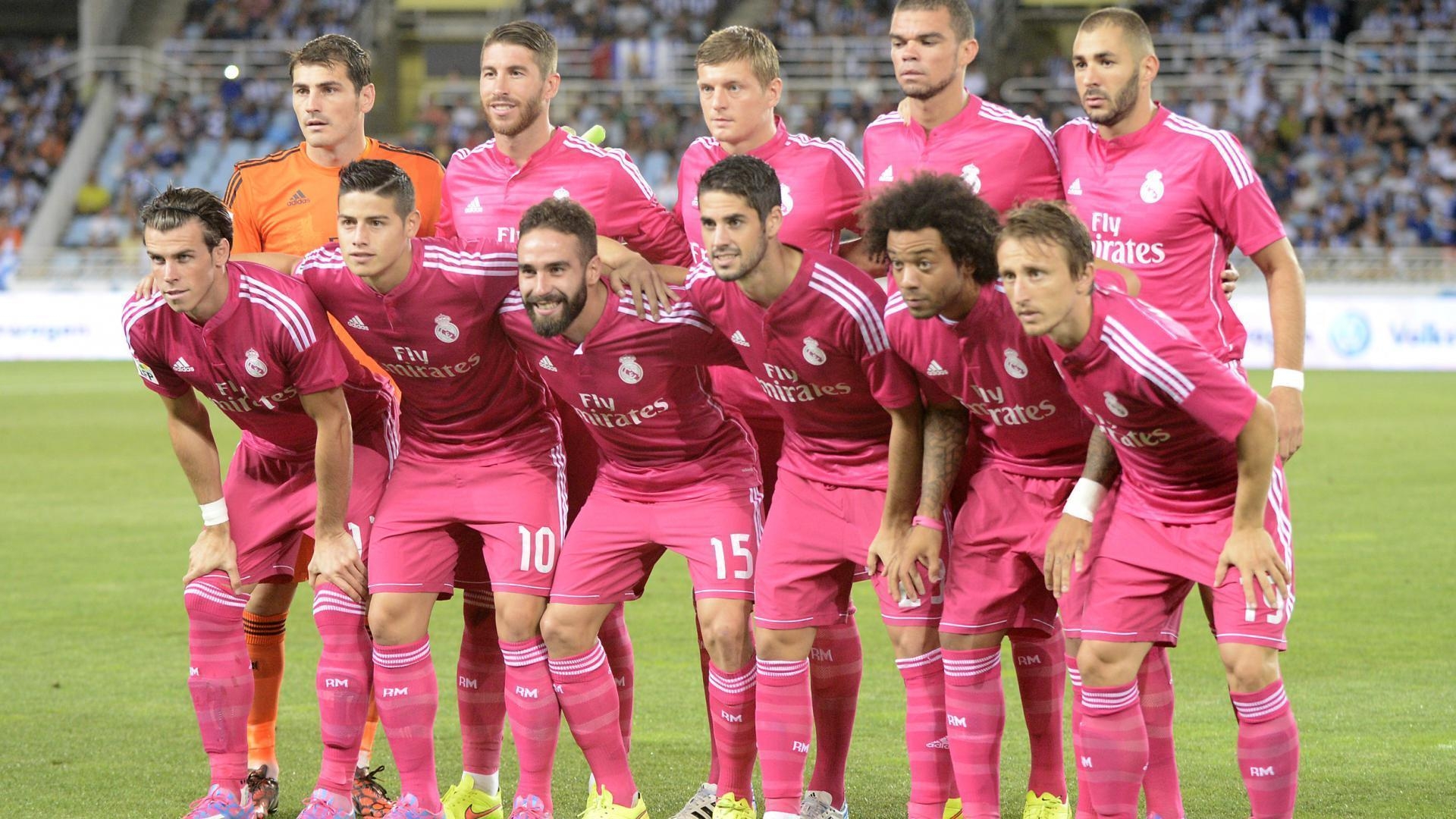 1920x1080 Wallpaper Real Madrid Picture Squad Full Team In Pink On Cover HD, Desktop