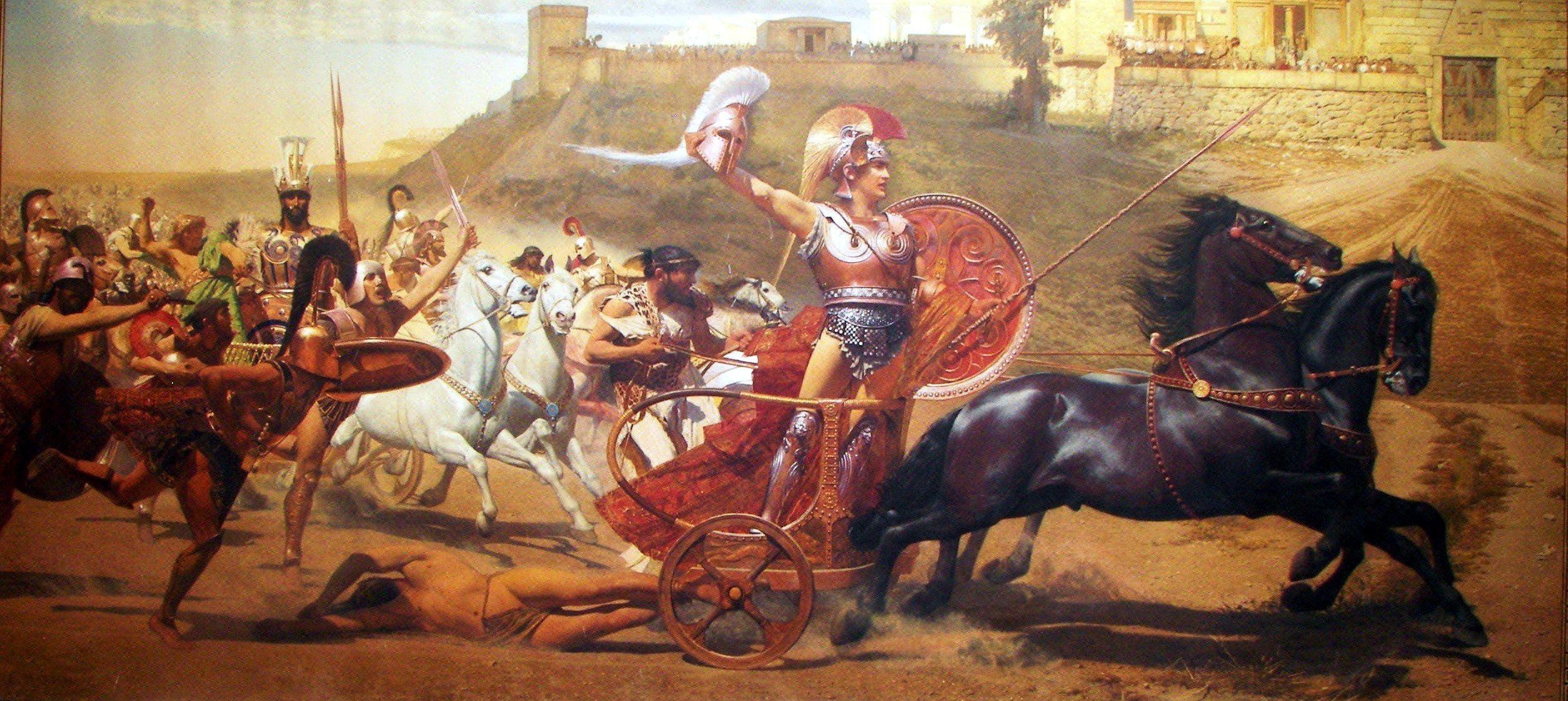 2510x1130 The Triumph Of Achilles HD Wallpaper. Background, Dual Screen