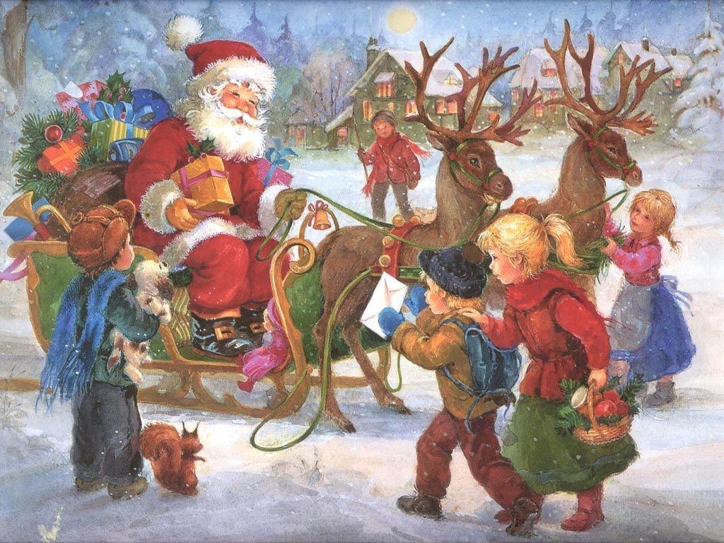 1030x770 Vintage Christmas Wallpaper, Desktop