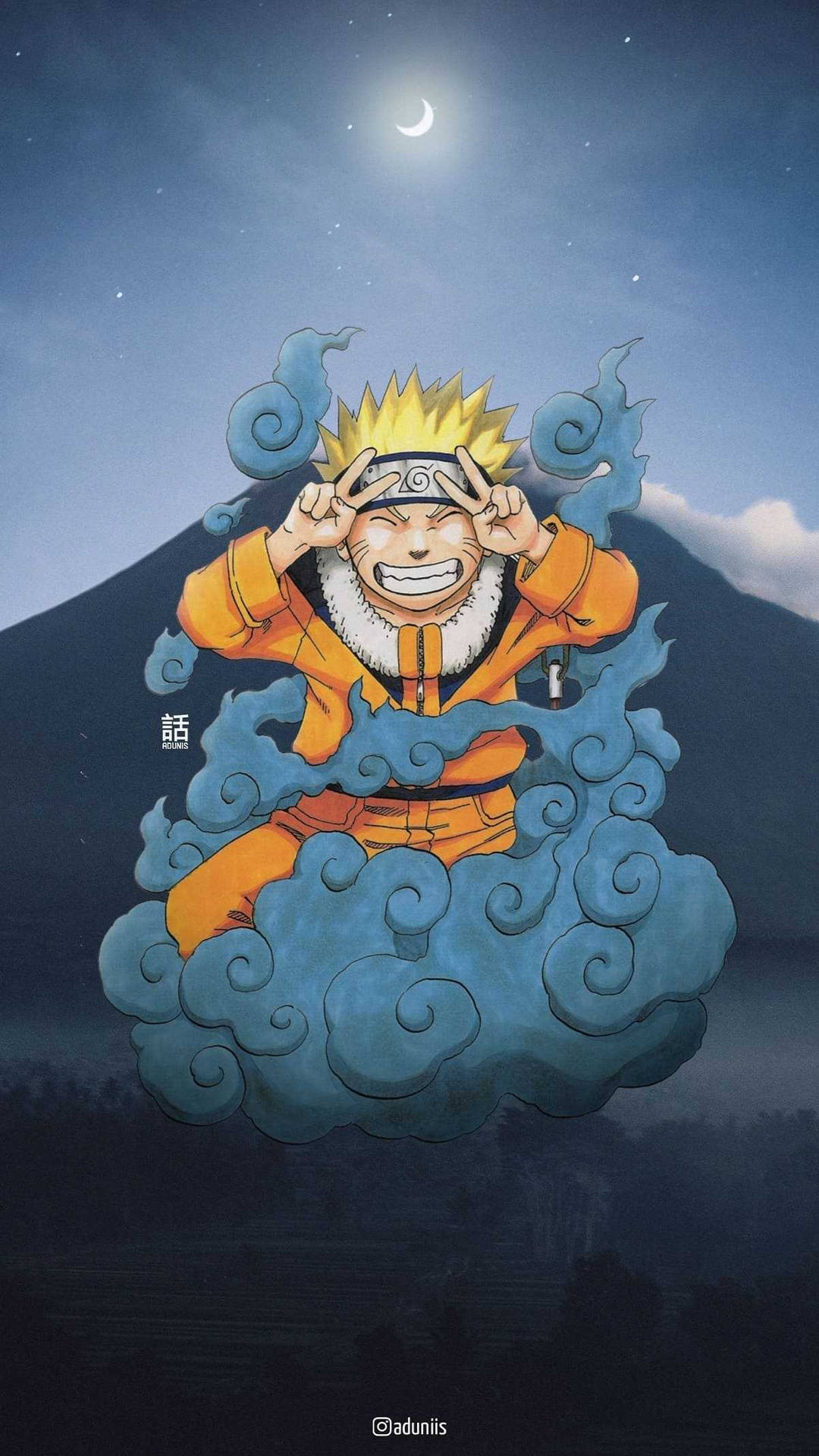 1080x1920 Download Naruto Mobile 4K On A Cloud Wallpaper, Phone