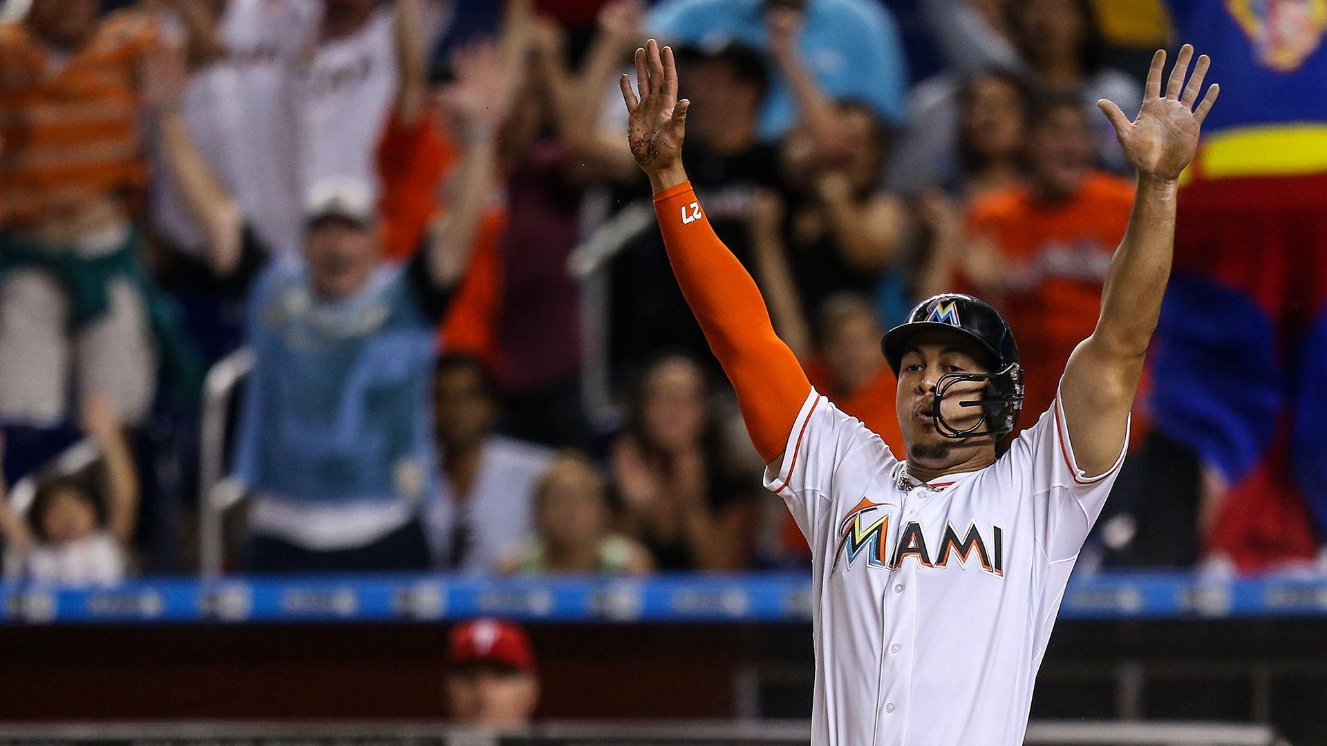 1920x1080 Giancarlo Stanton blasts towering home run out of AT&T Park during, Desktop