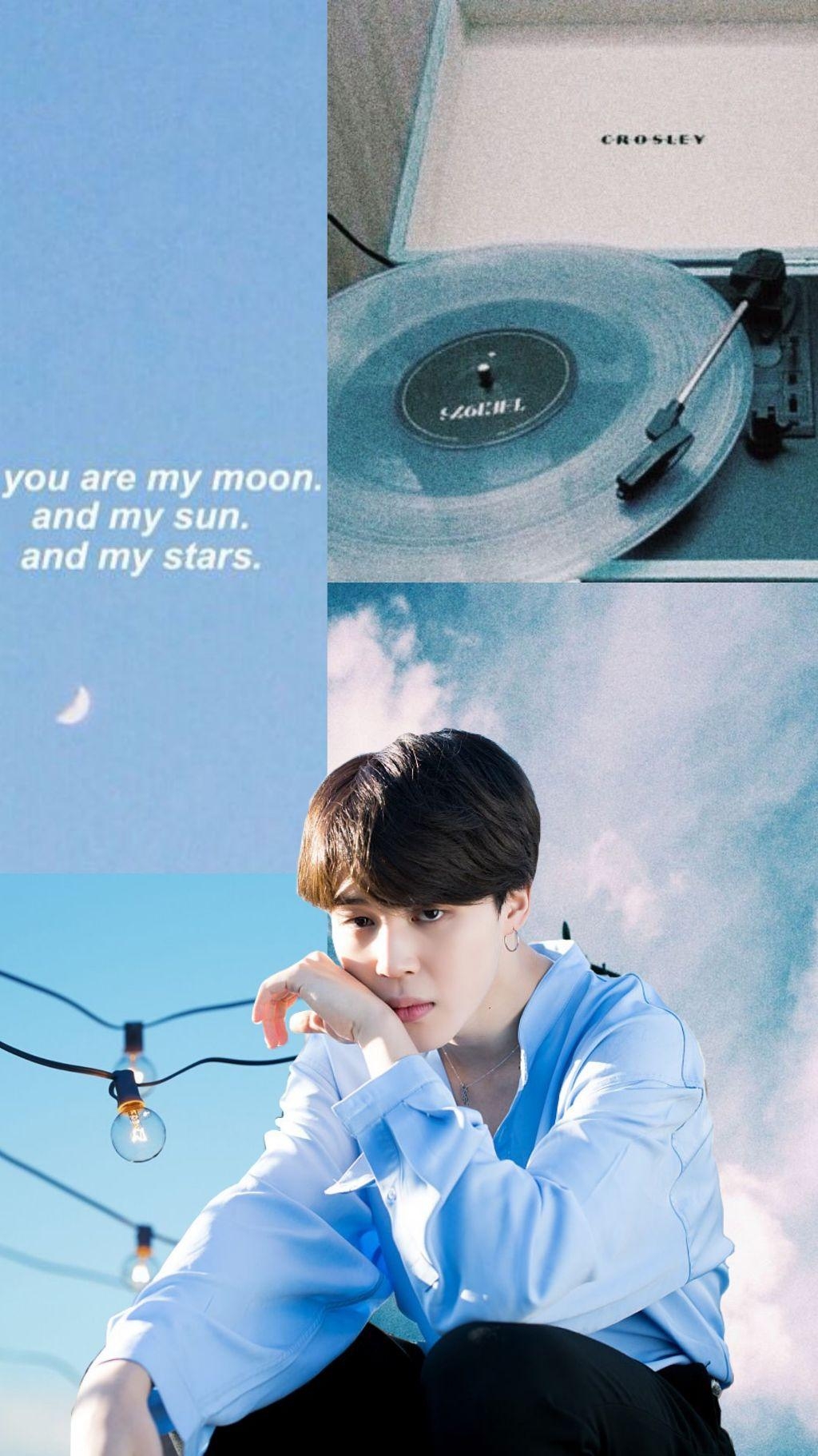 1030x1830 freetoedit jimin aesthetic park bts BTS blue wallpaper, Phone