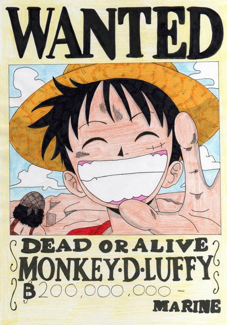 750x1070 One Piece Luffy Wanted Wallpaper- #images, Phone