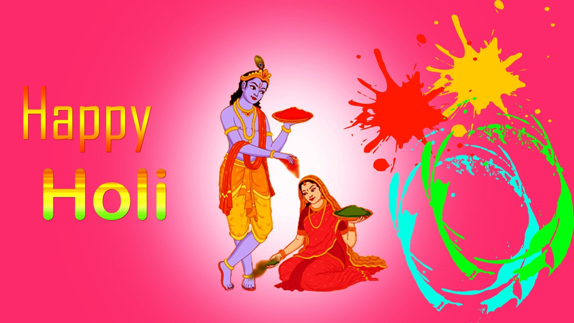 1920x1080 Radha Krishna Holi HD Wallpaper Download 1920×1080, Desktop