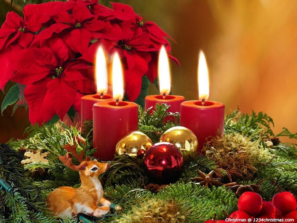 1030x770 Christmas Candles Wallpaper for Free Download, Desktop